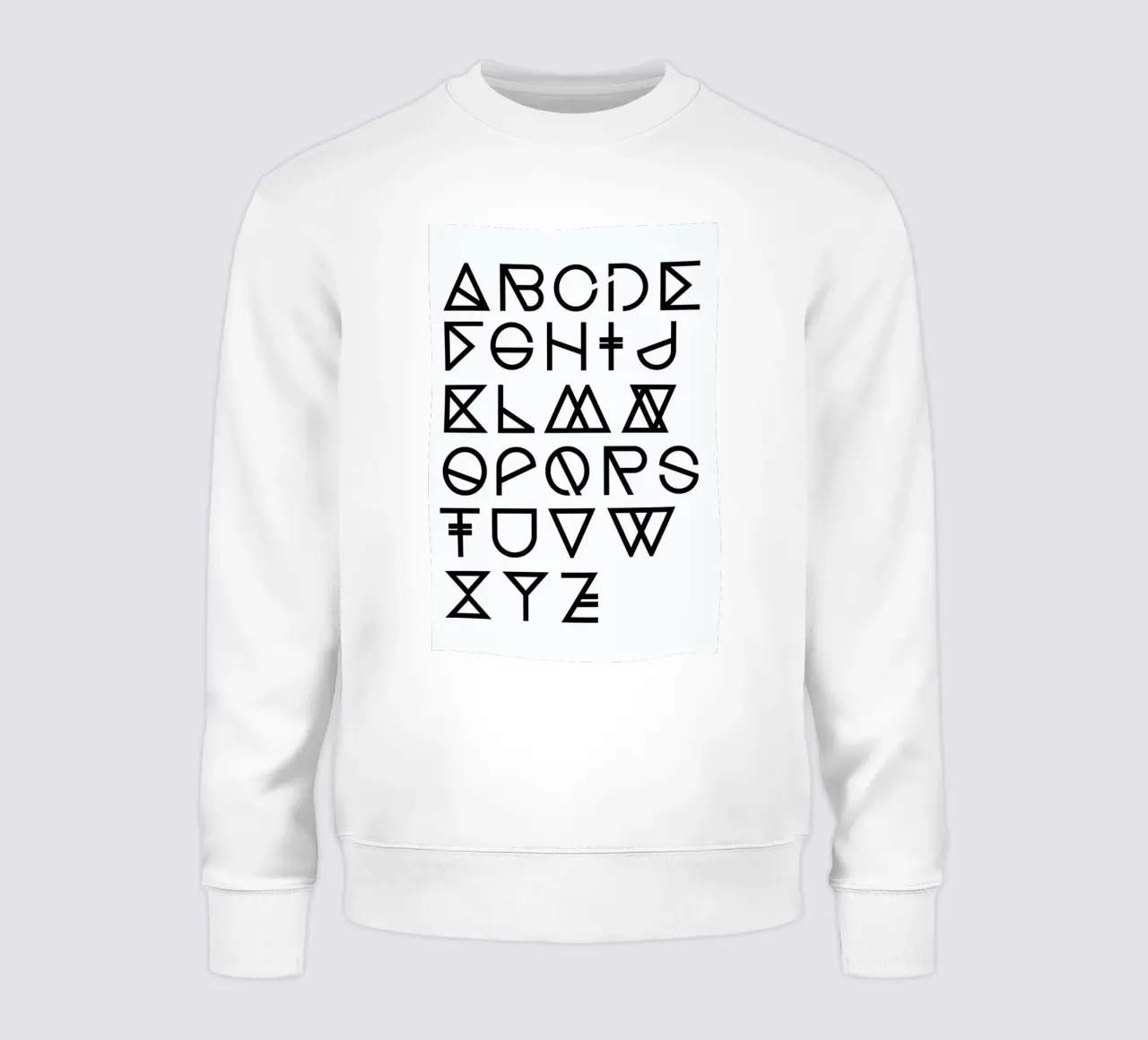 Geometrical ABC - white felpa da Studio Nahili