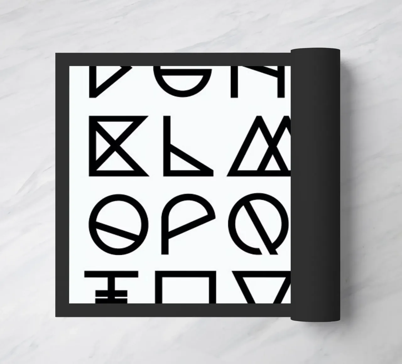 Geometrical ABC - white zerbino da Studio Nahili