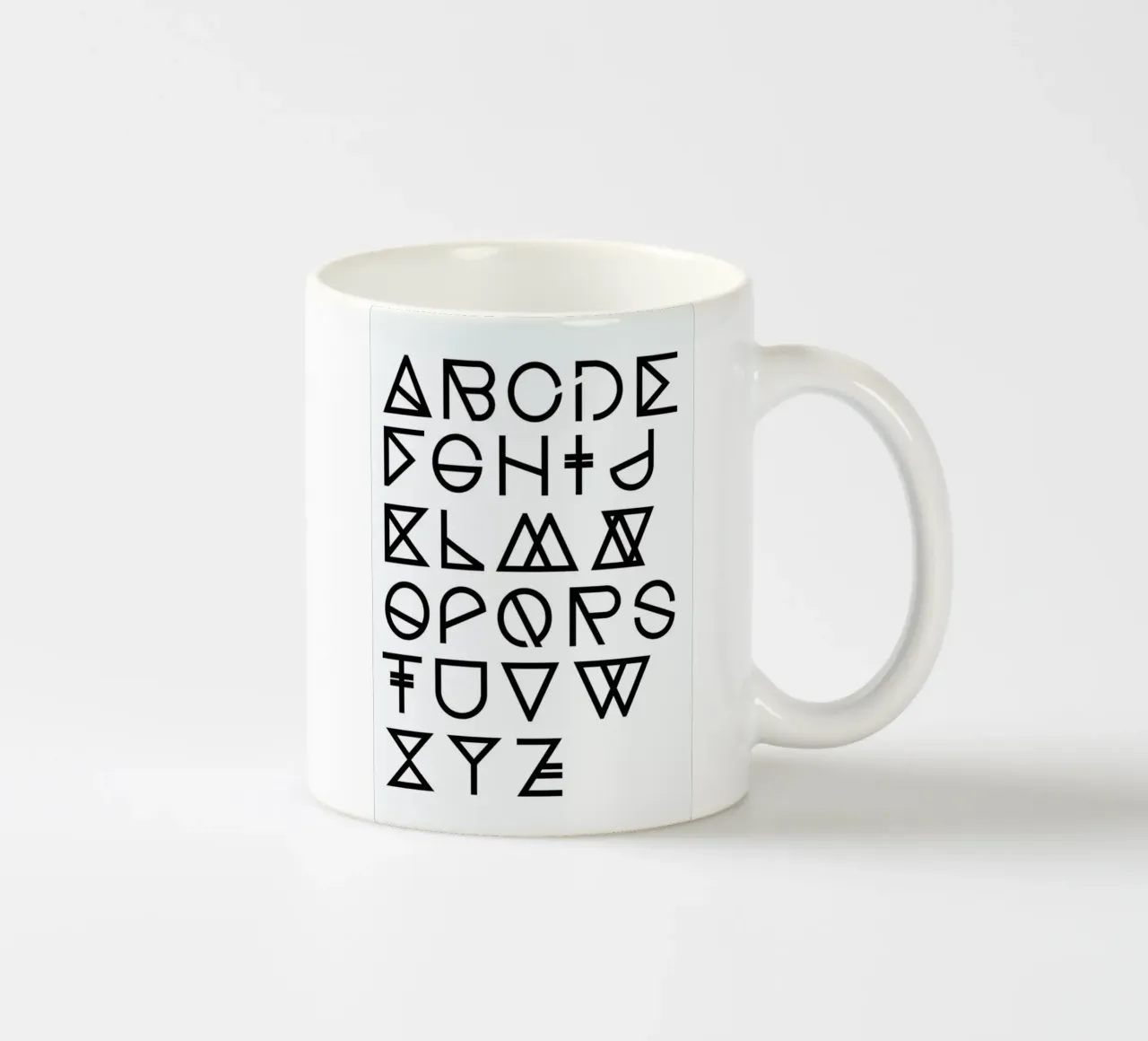Geometrical ABC - white tazza in ceramica da Studio Nahili