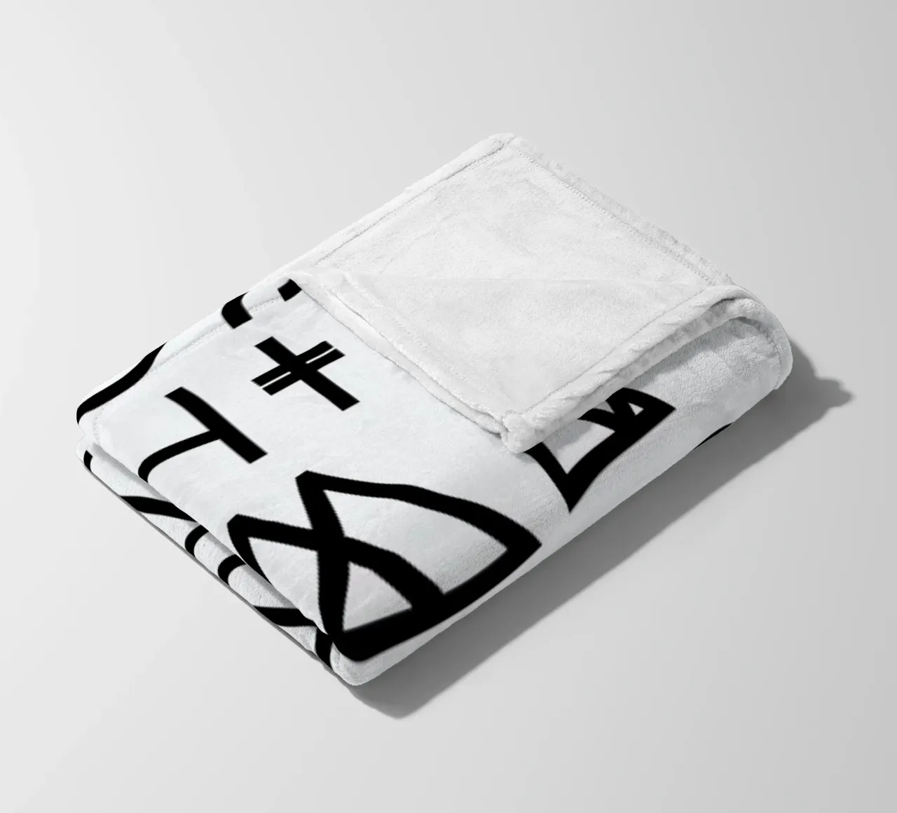 Geometrical ABC - white Fleecedecke von Studio Nahili