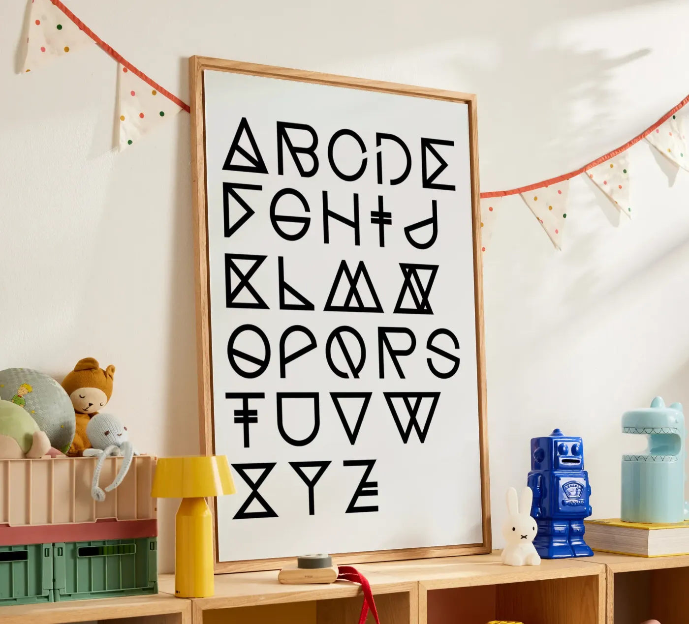 Geometrical ABC - white plexiglass da Studio Nahili