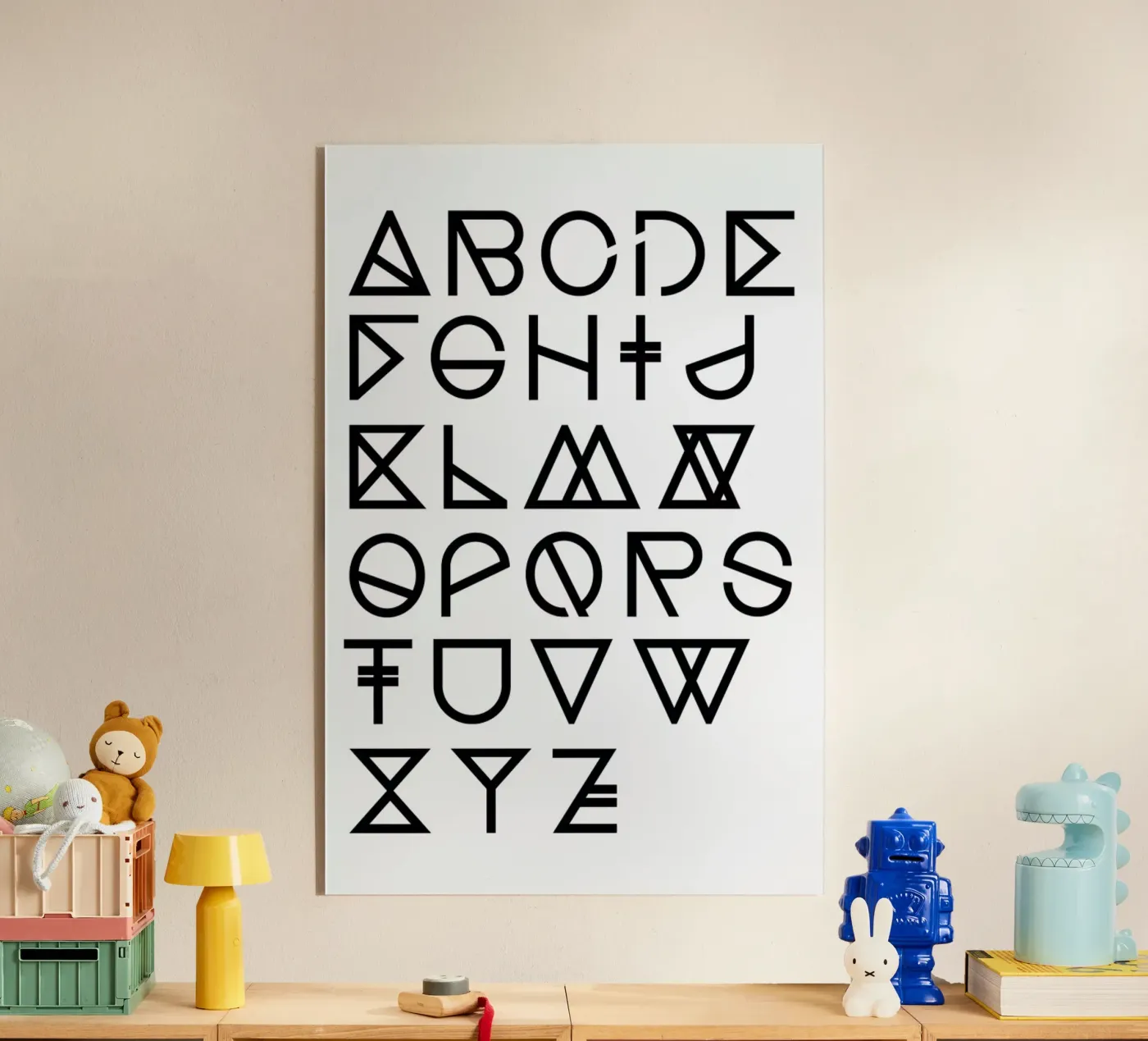 Geometrical ABC - white plexiglass da Studio Nahili