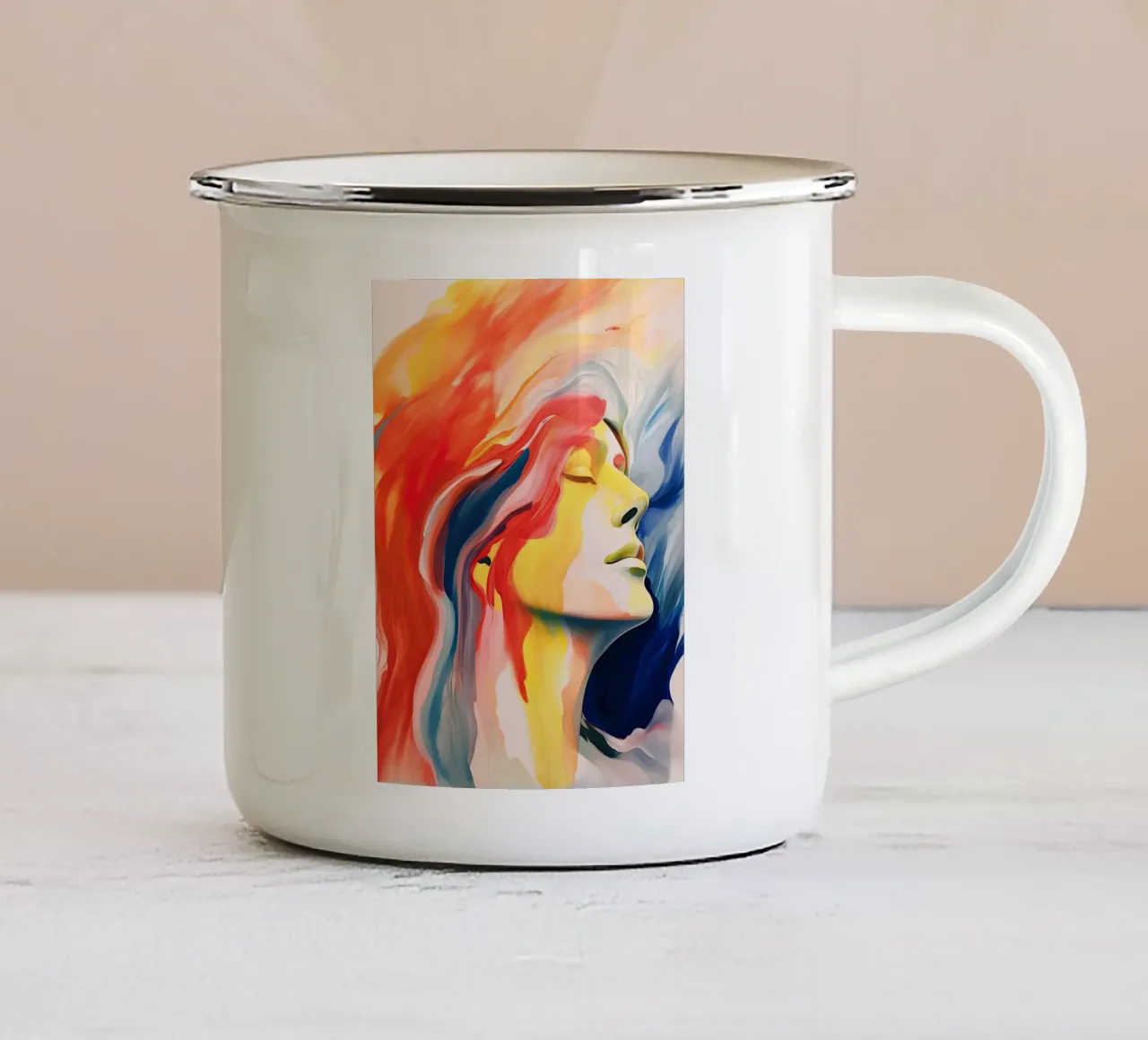 Musa astratta tazza in smalto da DaarbyN