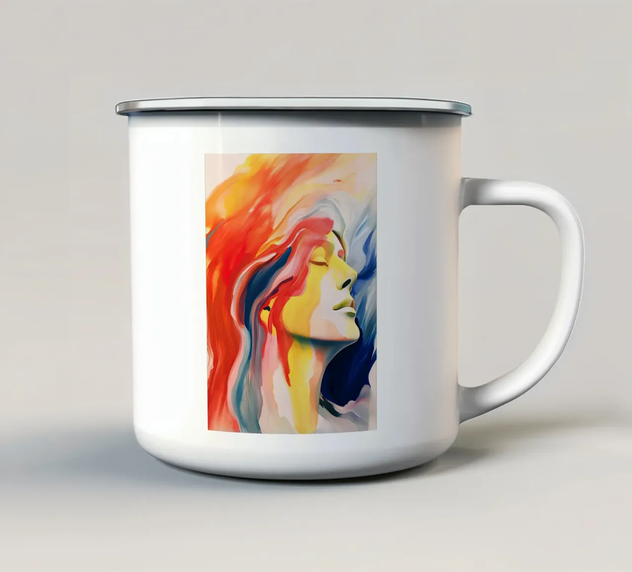 Musa astratta tazza in smalto da DaarbyN