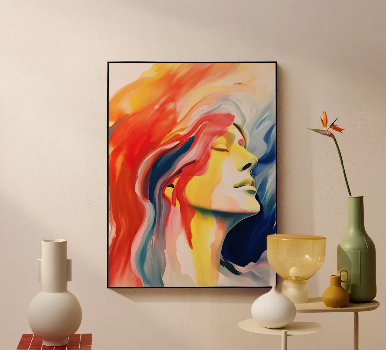 Abstracte Muze acryl van DaarbyN