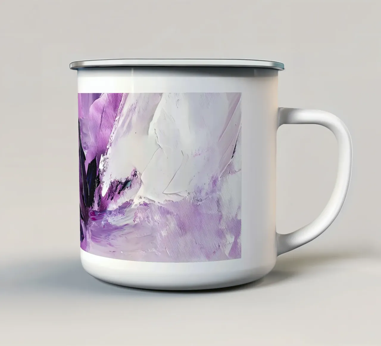 Pittura di fiori viola tazza in smalto da IamHomeStudio
