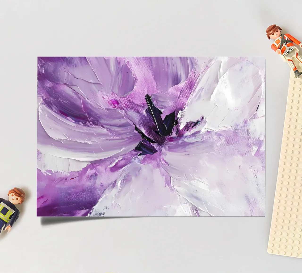 Pittura di fiori viola foglio adesivo da IamHomeStudio