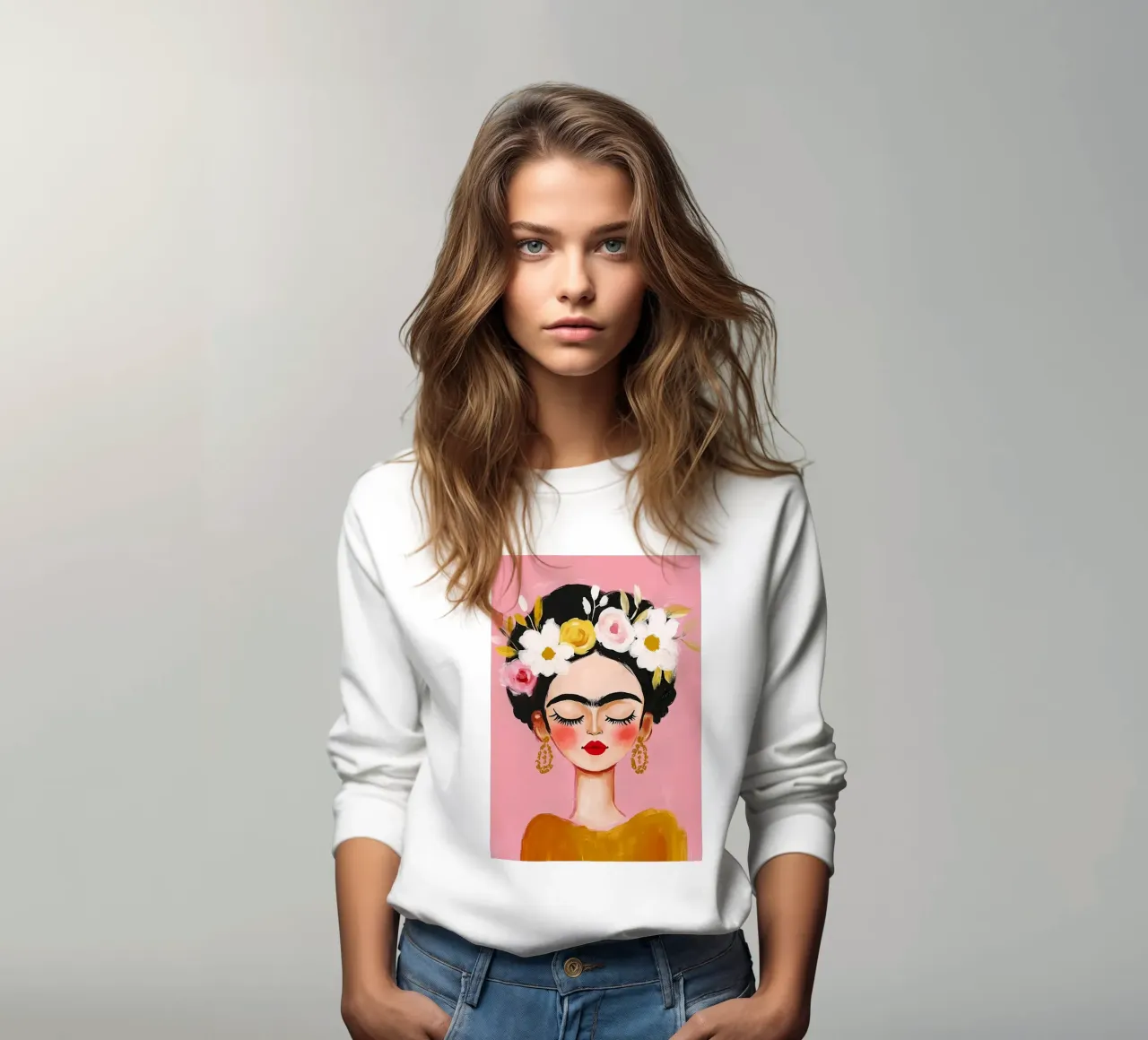 Frida Kahlo portrait felpa da IamHomeStudio