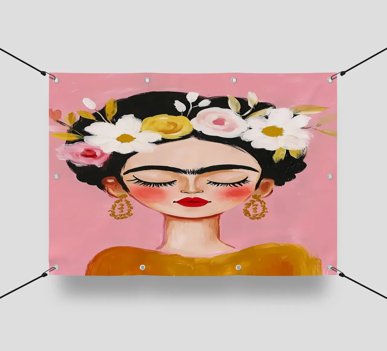 Frida Kahlo portrait telo in pvc da IamHomeStudio