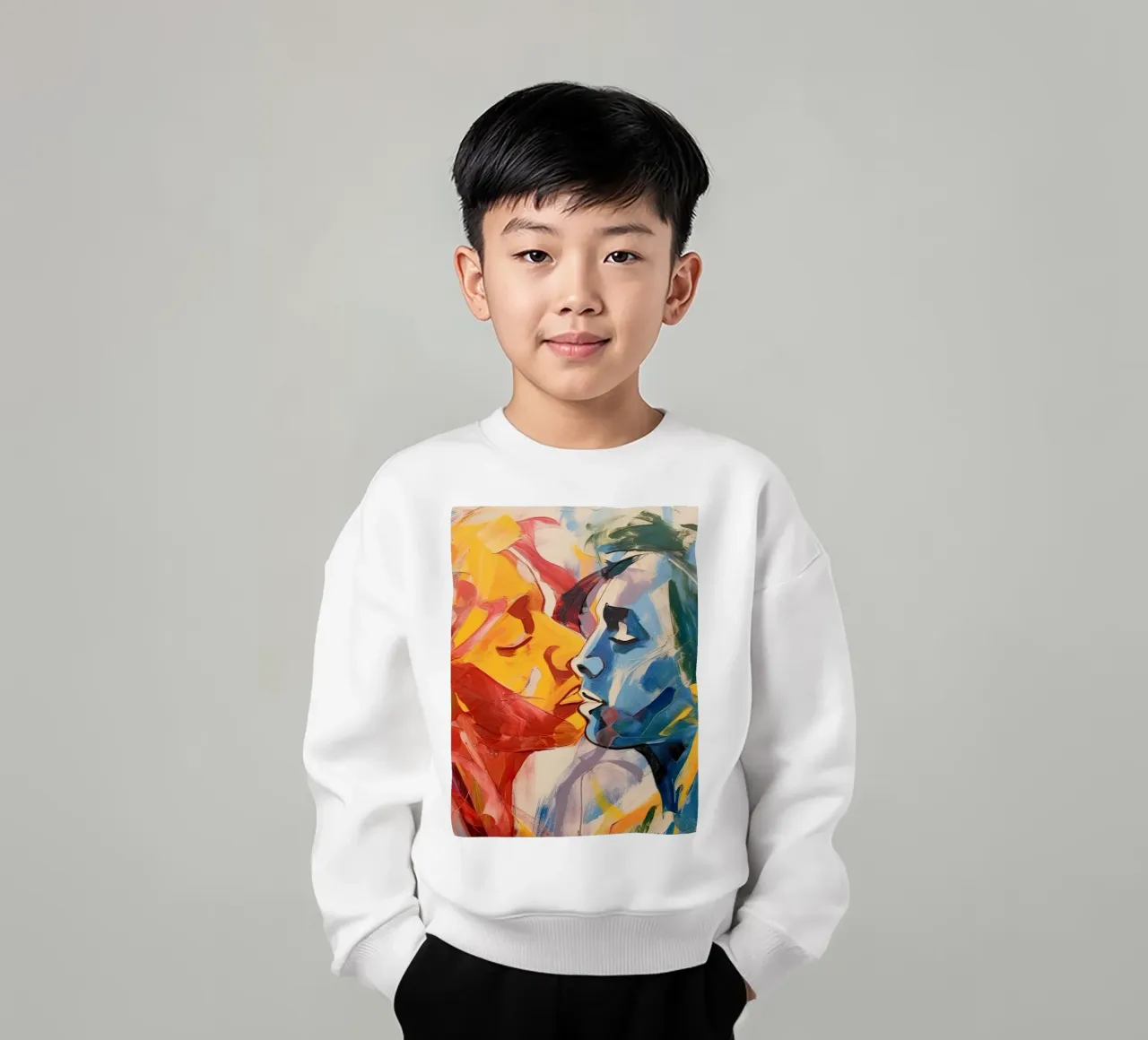 Il bacio dei colori felpa bambino da DaarbyN