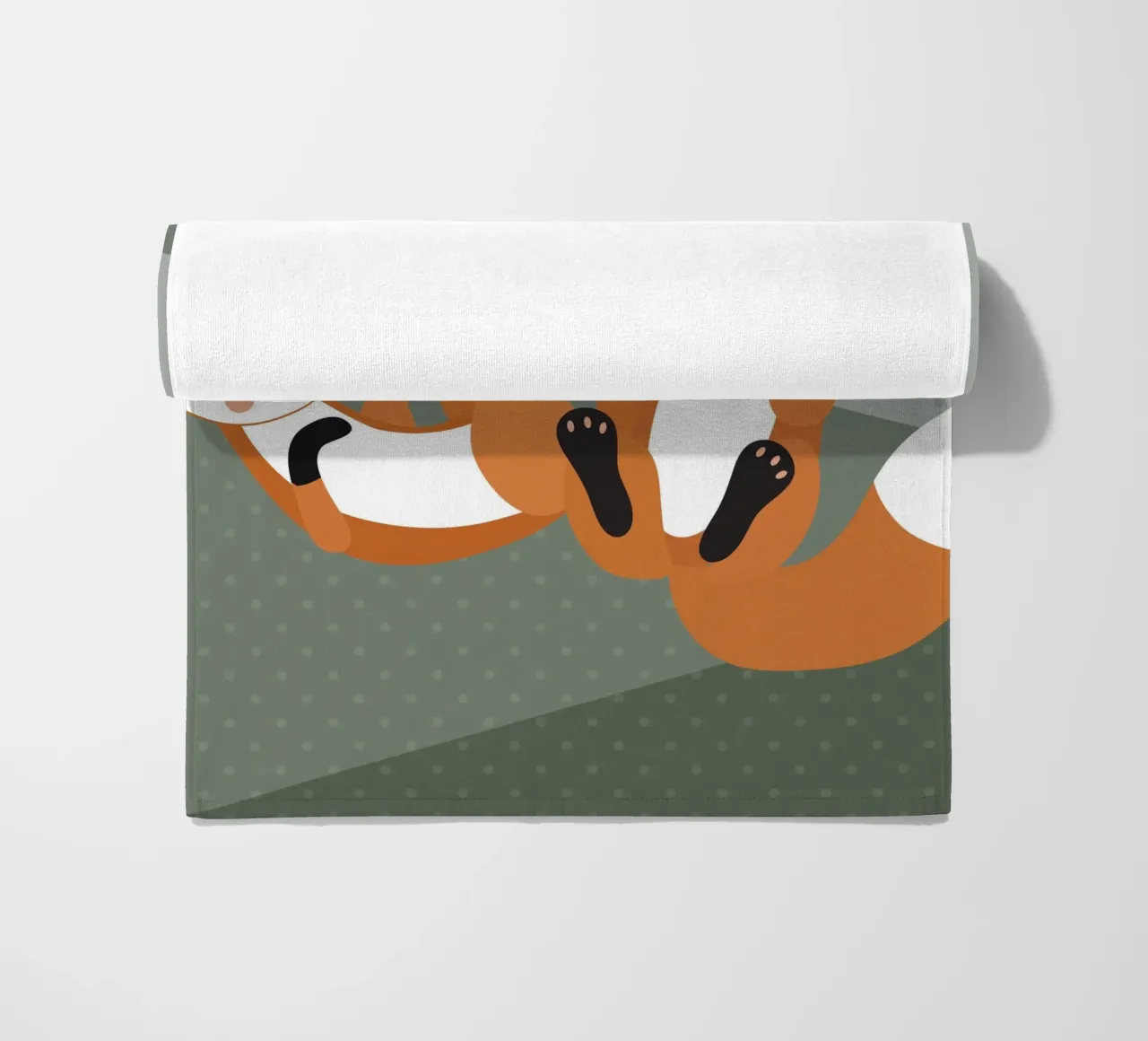 Fröhliche Füchse – Minimalistisches Waldtier-Design Strandtuch von namosh
