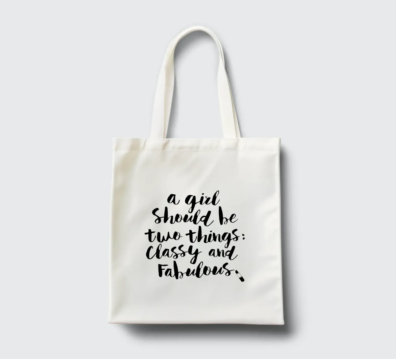 Una ragazza dovrebbe essere due cose di classe e favolosa tipografia borsa in juta da THE MOTIVATED TYPE