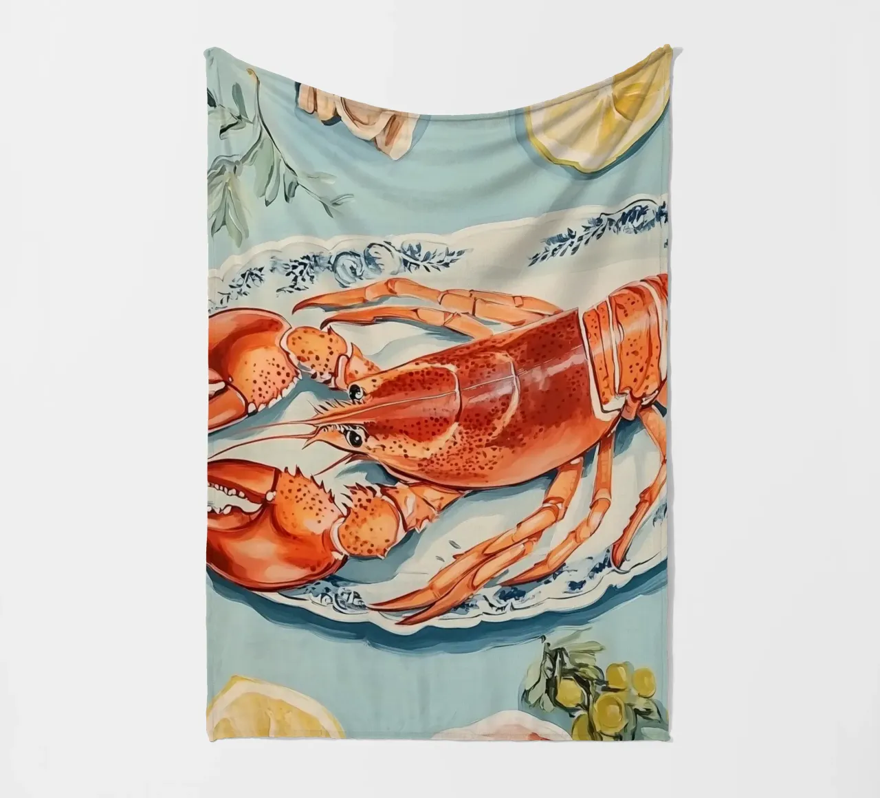 Gambero Rosso coperta in pile da Melloi Art Print