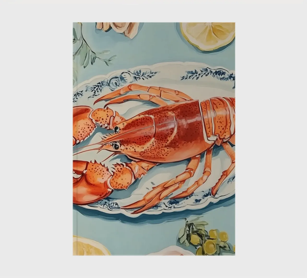 Red Lobster notebook by Melloi Art Print