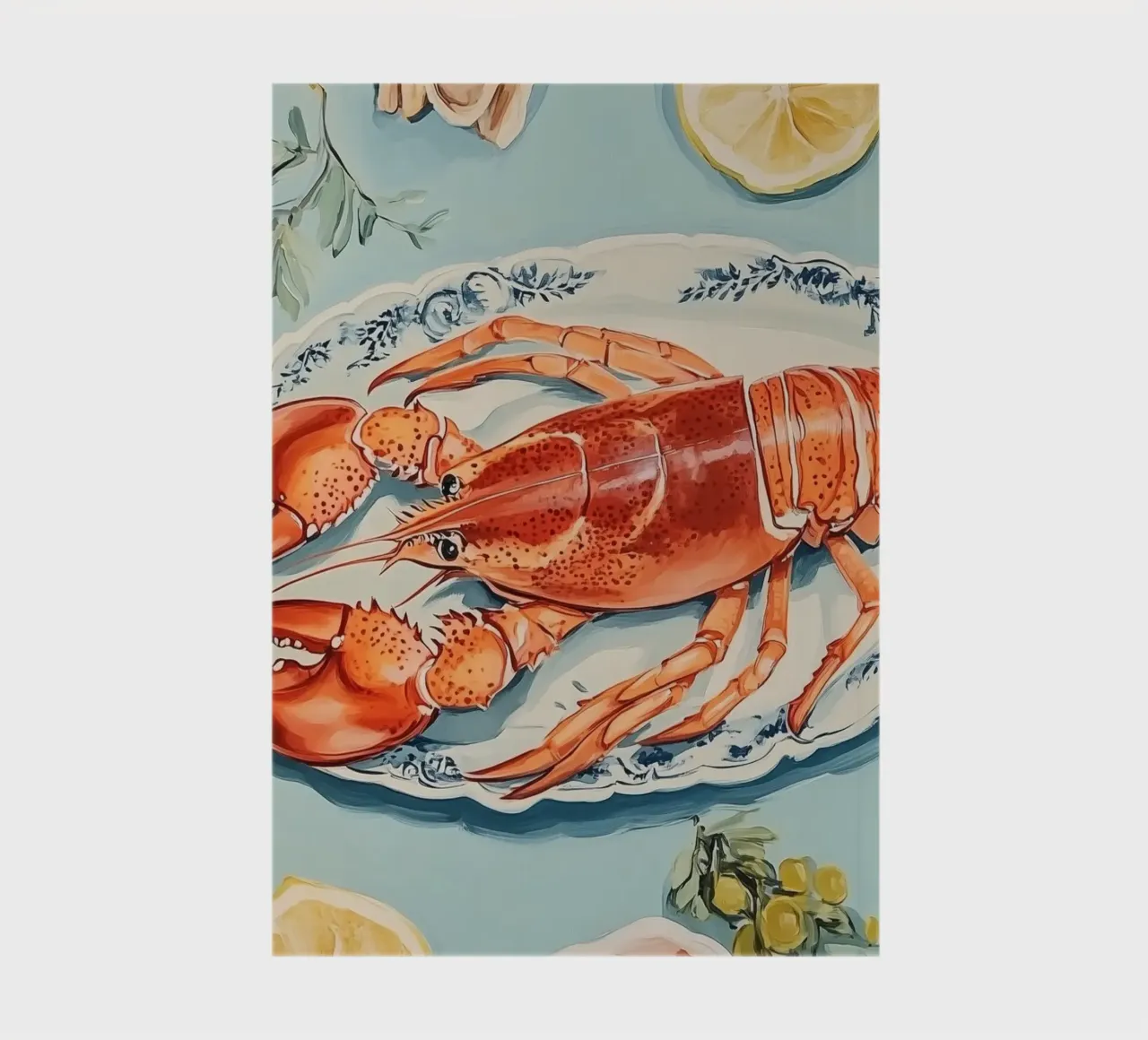 Red Lobster notebook by Melloi Art Print