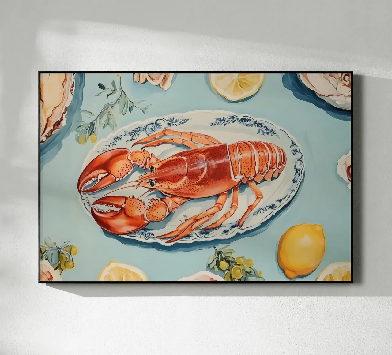 Red Lobster acrylic glass by Melloi Art Print