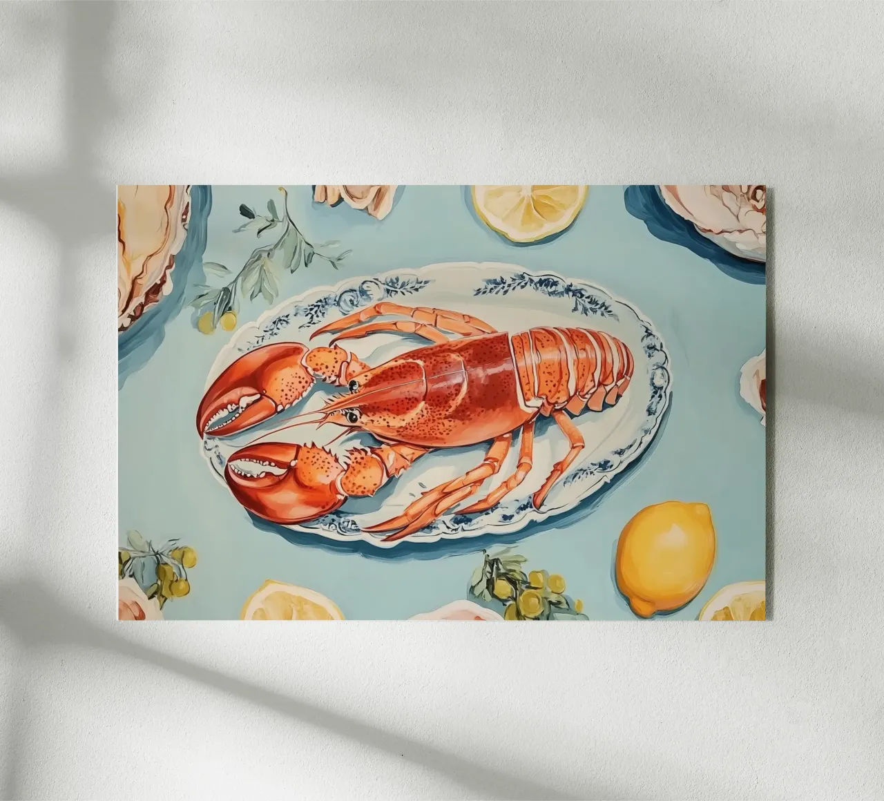 Red Lobster acrylic glass by Melloi Art Print