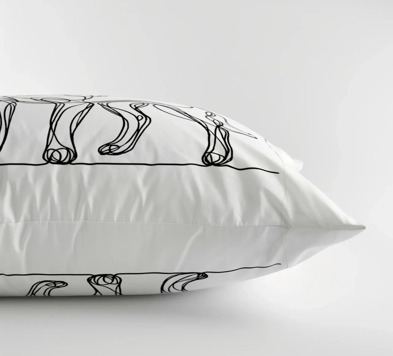 Chihuahua Dog Line Art Drawing decorative cushion by WijdevenDesign