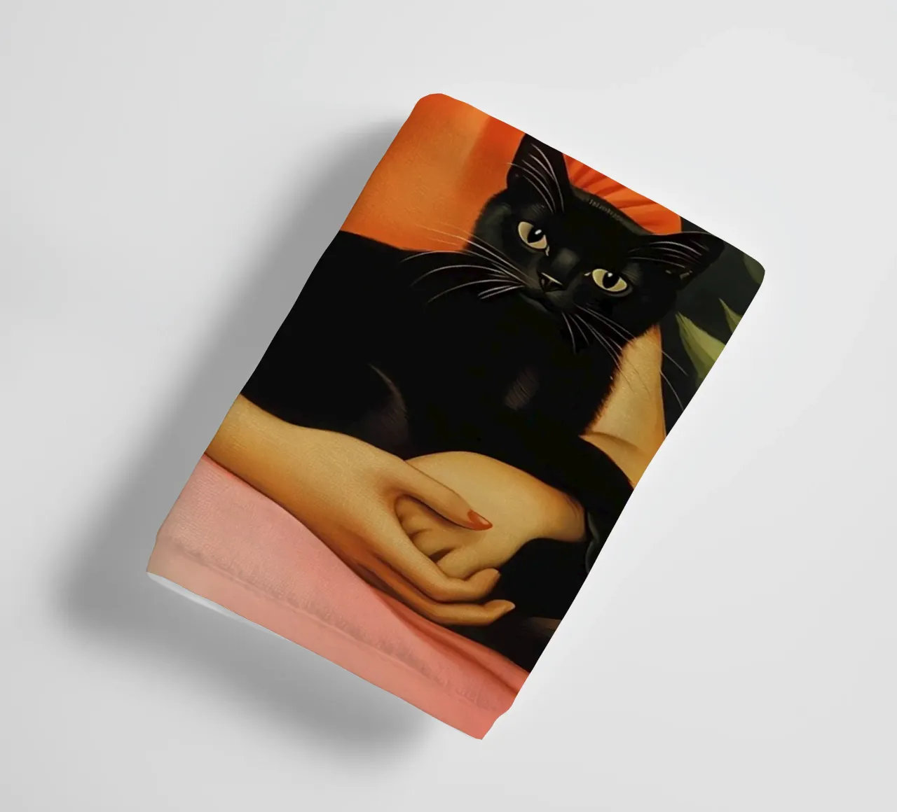 Frida Kahlo with Black Cat portrait asciugamano da bagno da IamHomeStudio