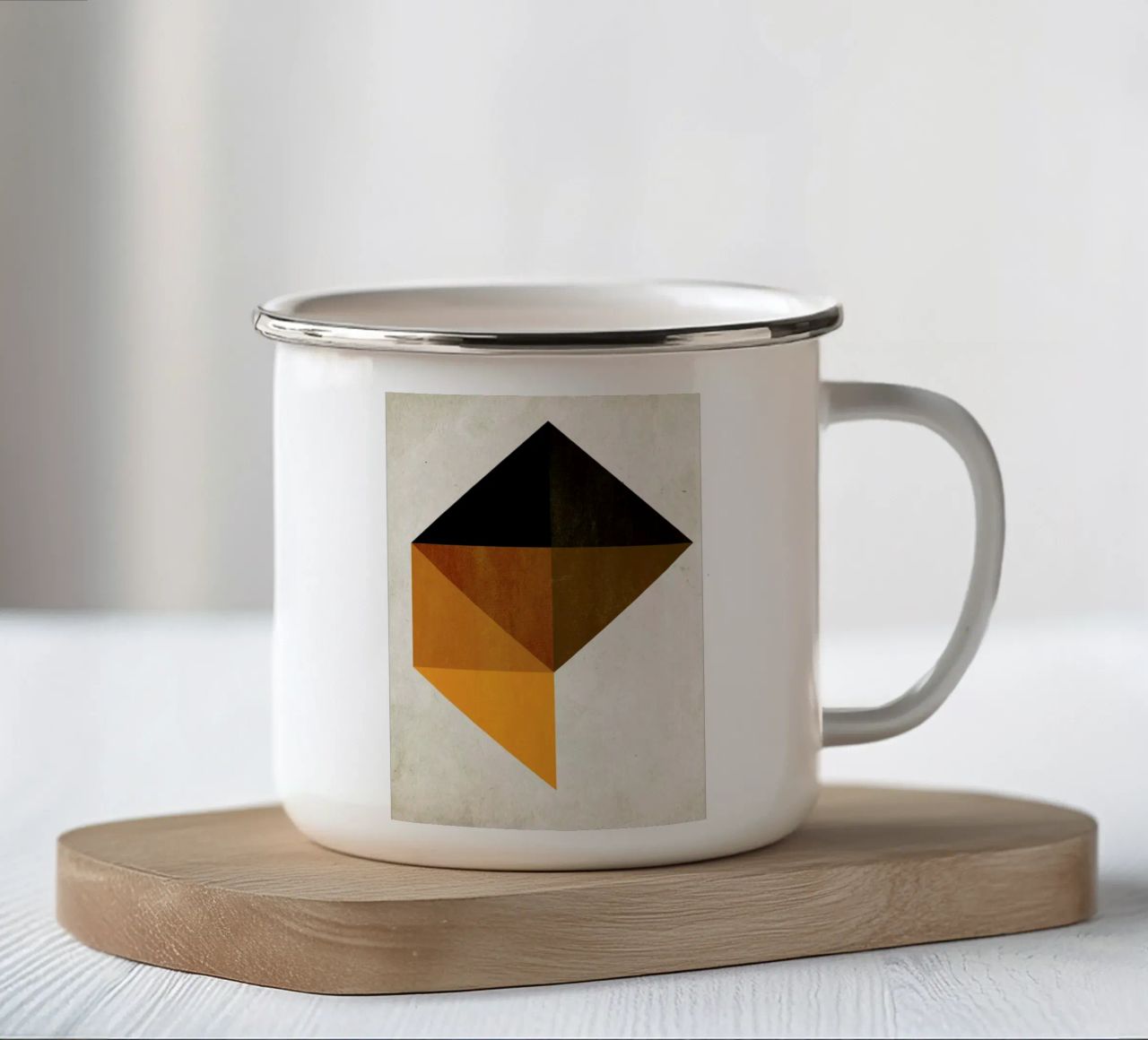 Trapez No.9 tazza in smalto da Kubistika