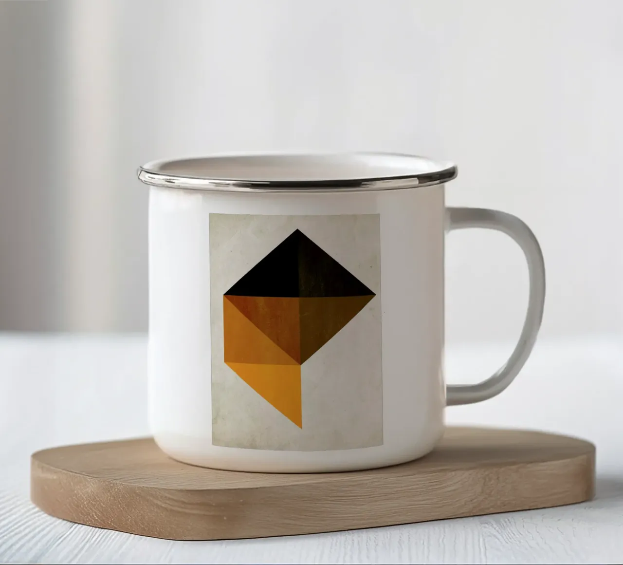 Trapez No.9 taza de esmalte de Kubistika