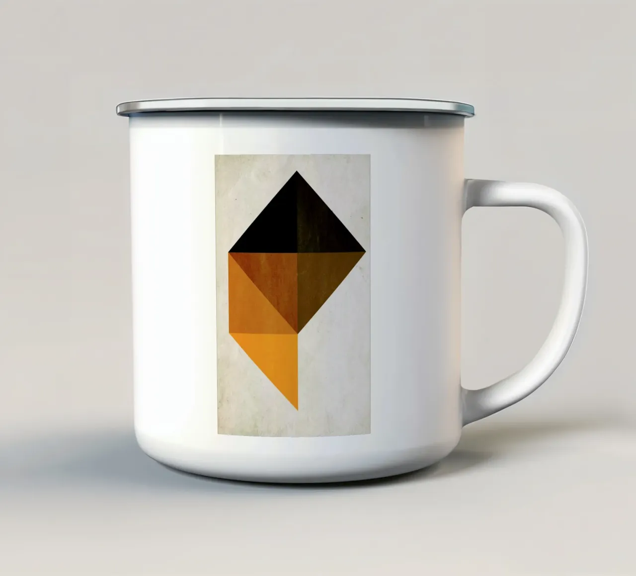 Trapez No.9 taza de esmalte de Kubistika