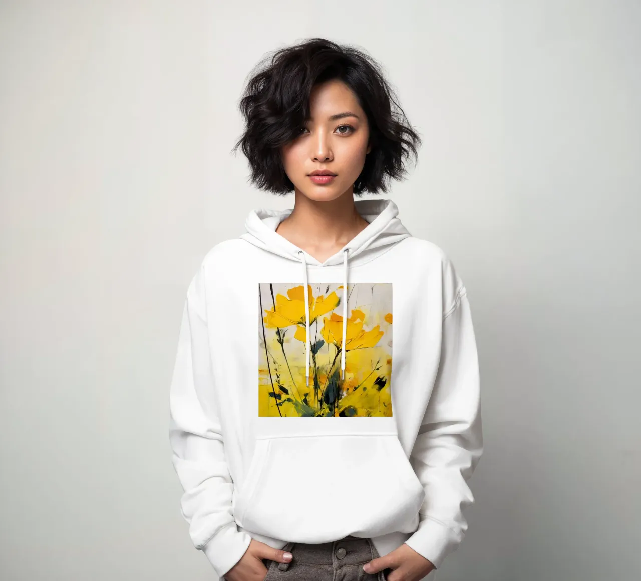 Giardino giallo felpa con cappuccio da DaarbyN
