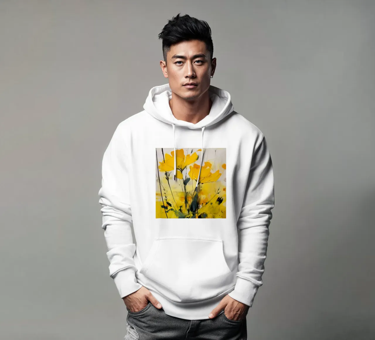 Giardino giallo felpa con cappuccio da DaarbyN