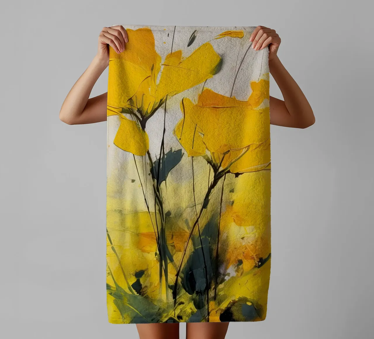 Jardin jaune serviette de bain de DaarbyN