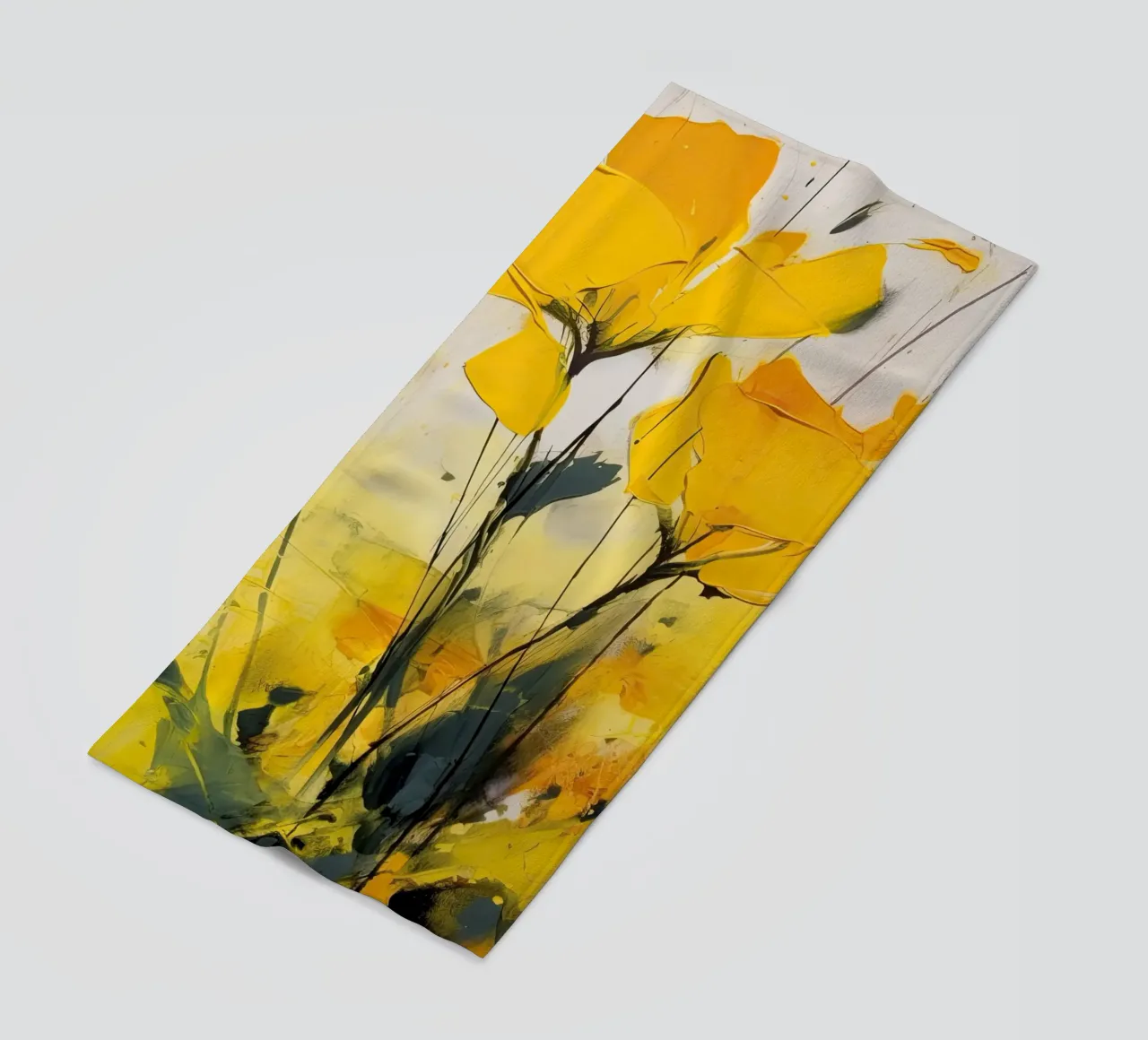 Yellow Garden beach towel by DaarbyN