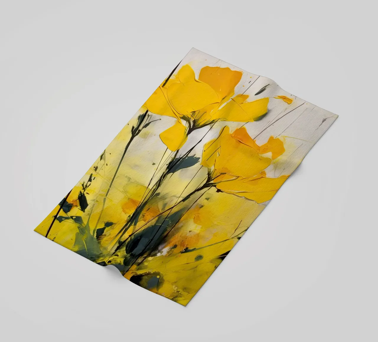 Yellow Garden beach towel by DaarbyN