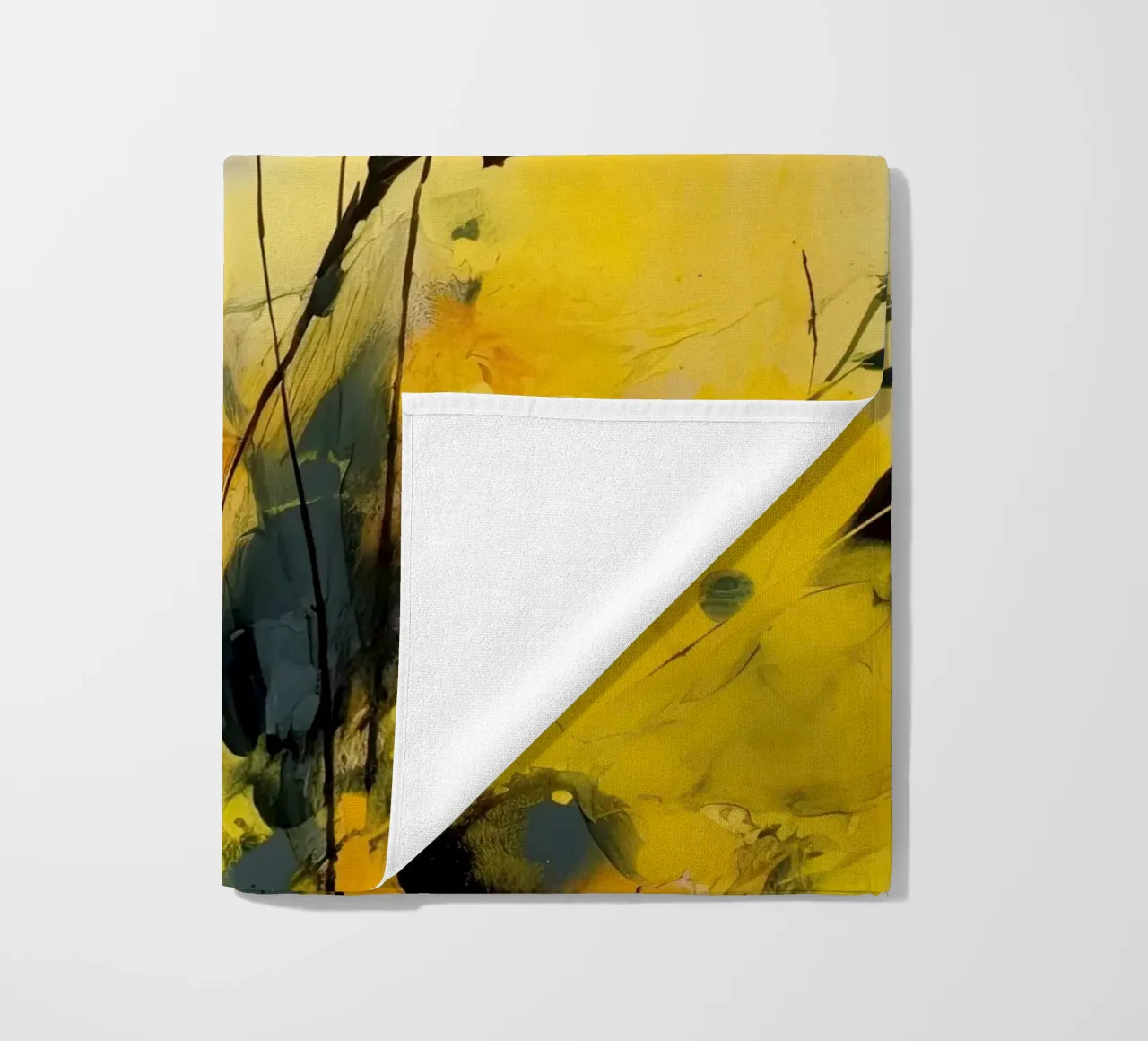 Yellow Garden beach towel by DaarbyN