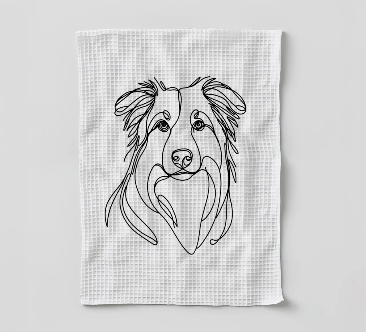 Chien de berger américain Dessin au trait torchon de WijdevenDesign
