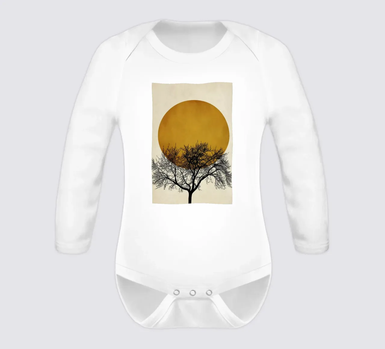 Wintermorgen long-sleeve baby romper by Kubistika