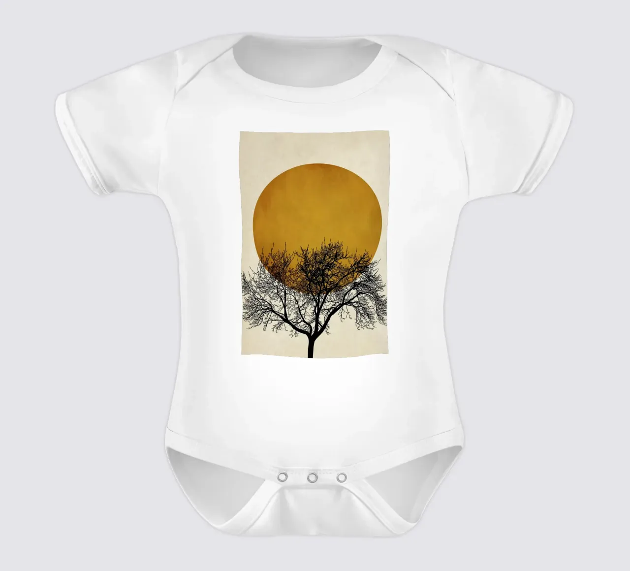 Wintermorgen short-sleeve baby romper by Kubistika