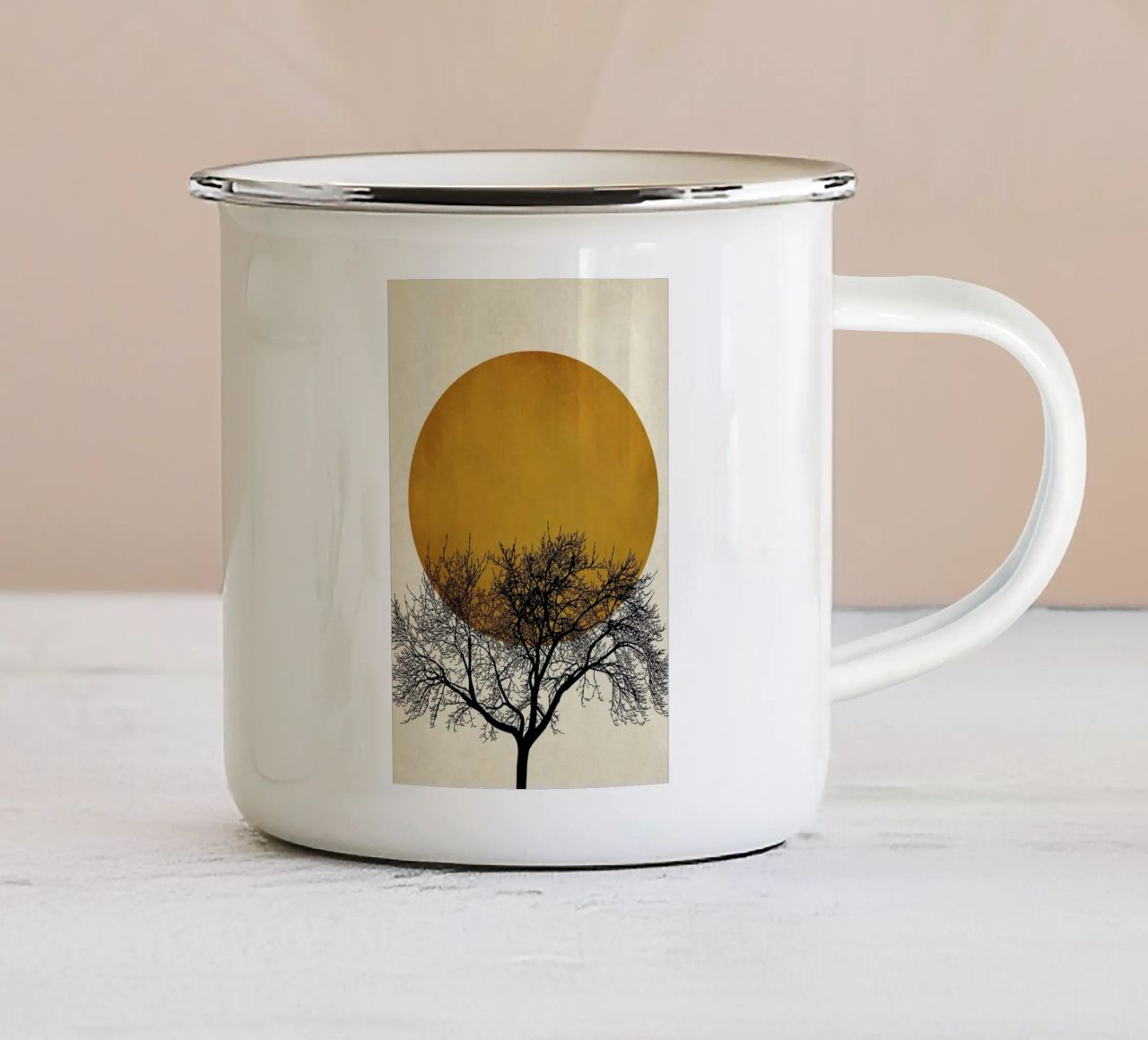 Wintermorgen tazza in smalto da Kubistika