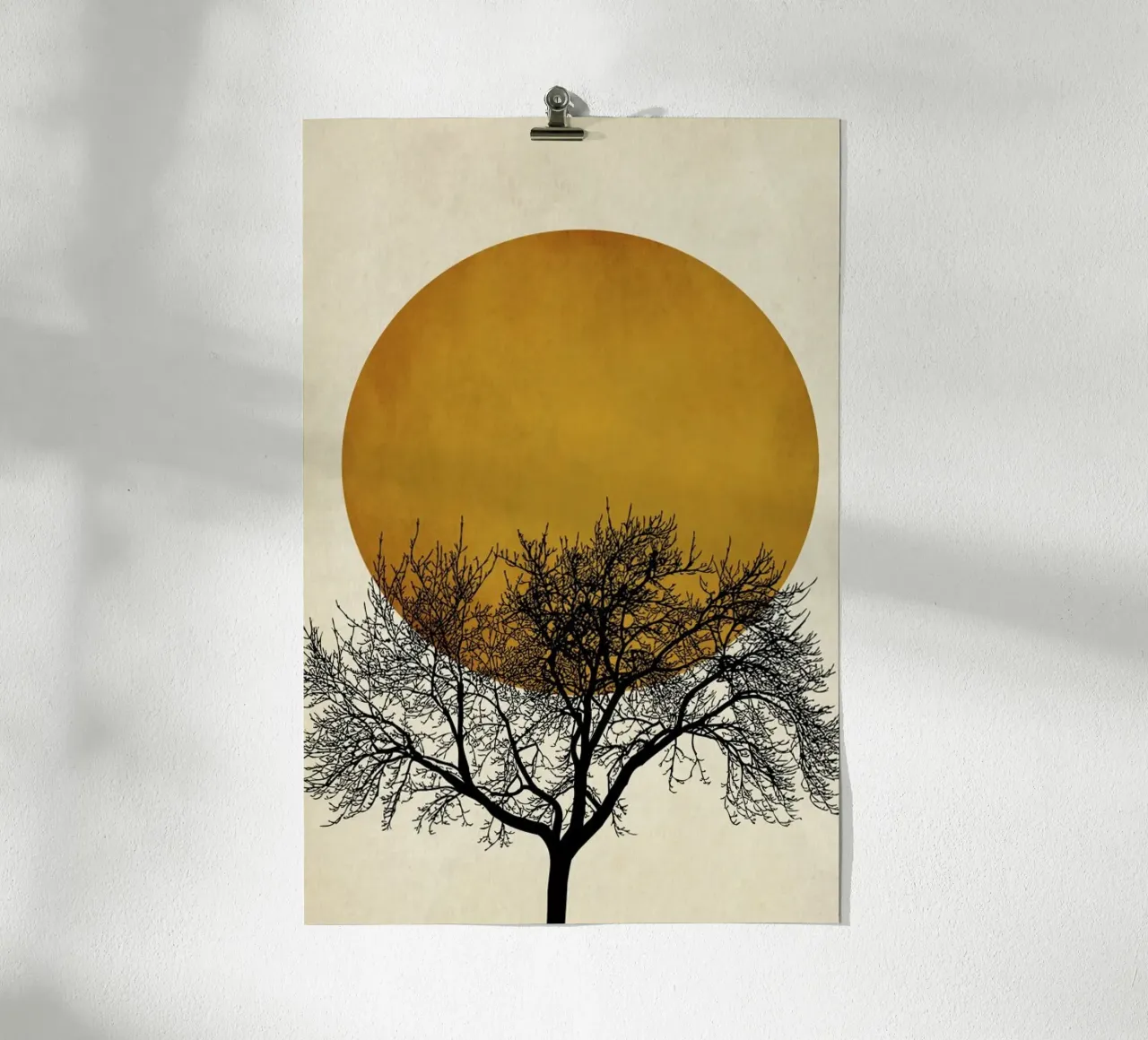 Wintermorgen poster with aluminum frame by Kubistika