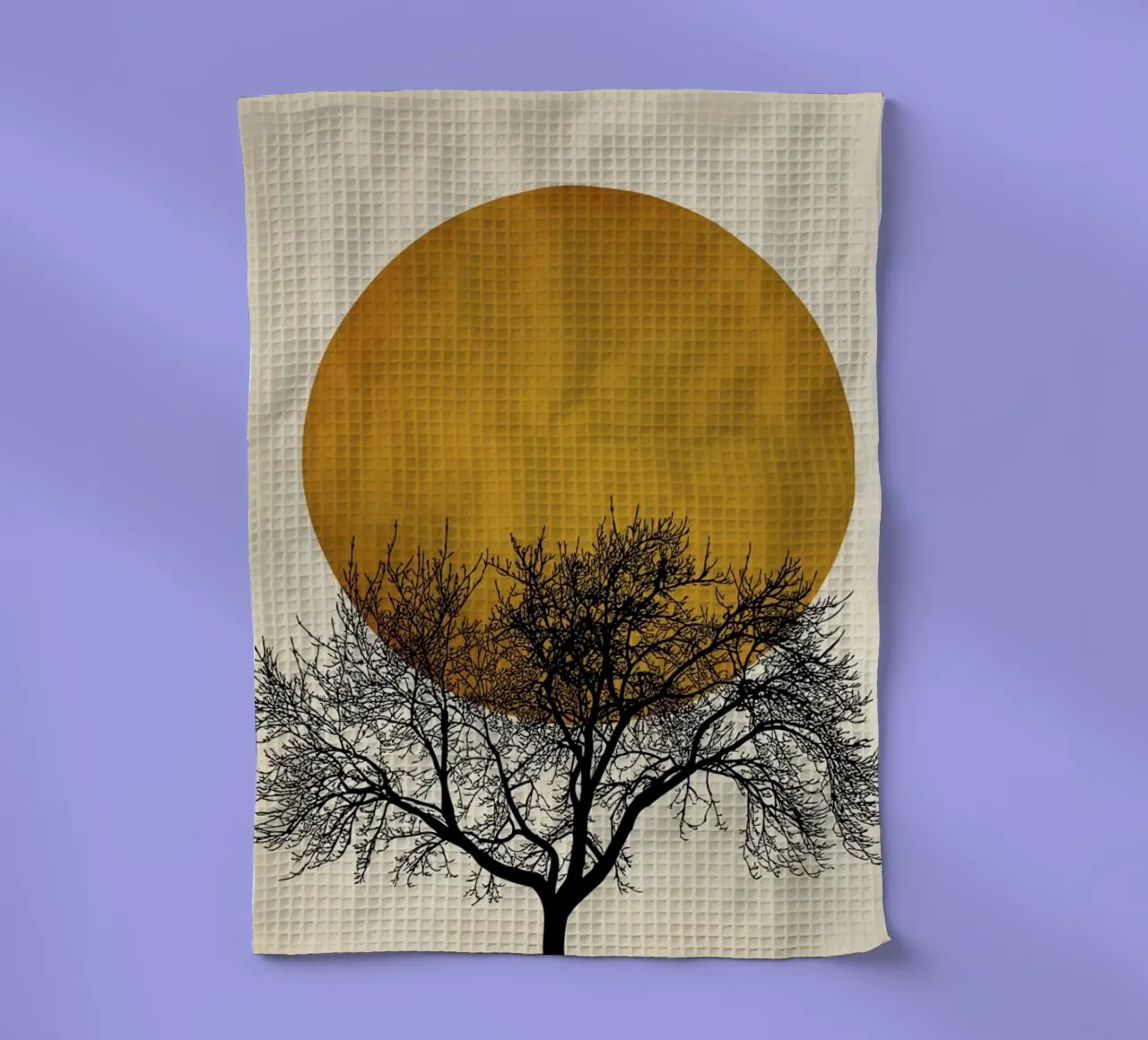 Wintermorgen tea towel by Kubistika