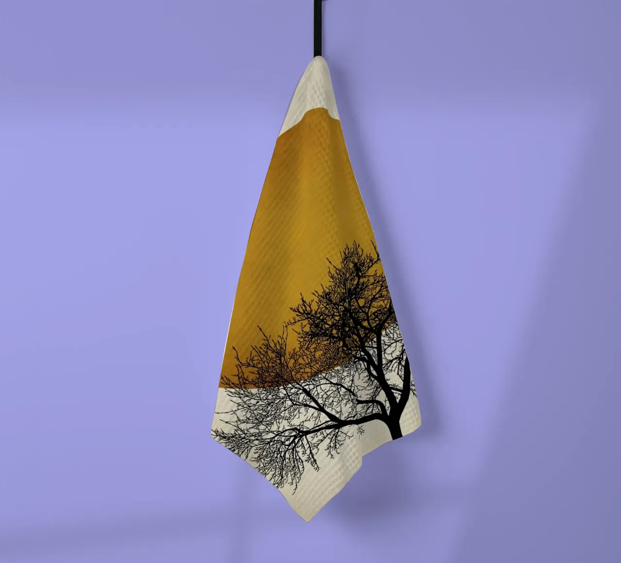 Wintermorgen tea towel by Kubistika