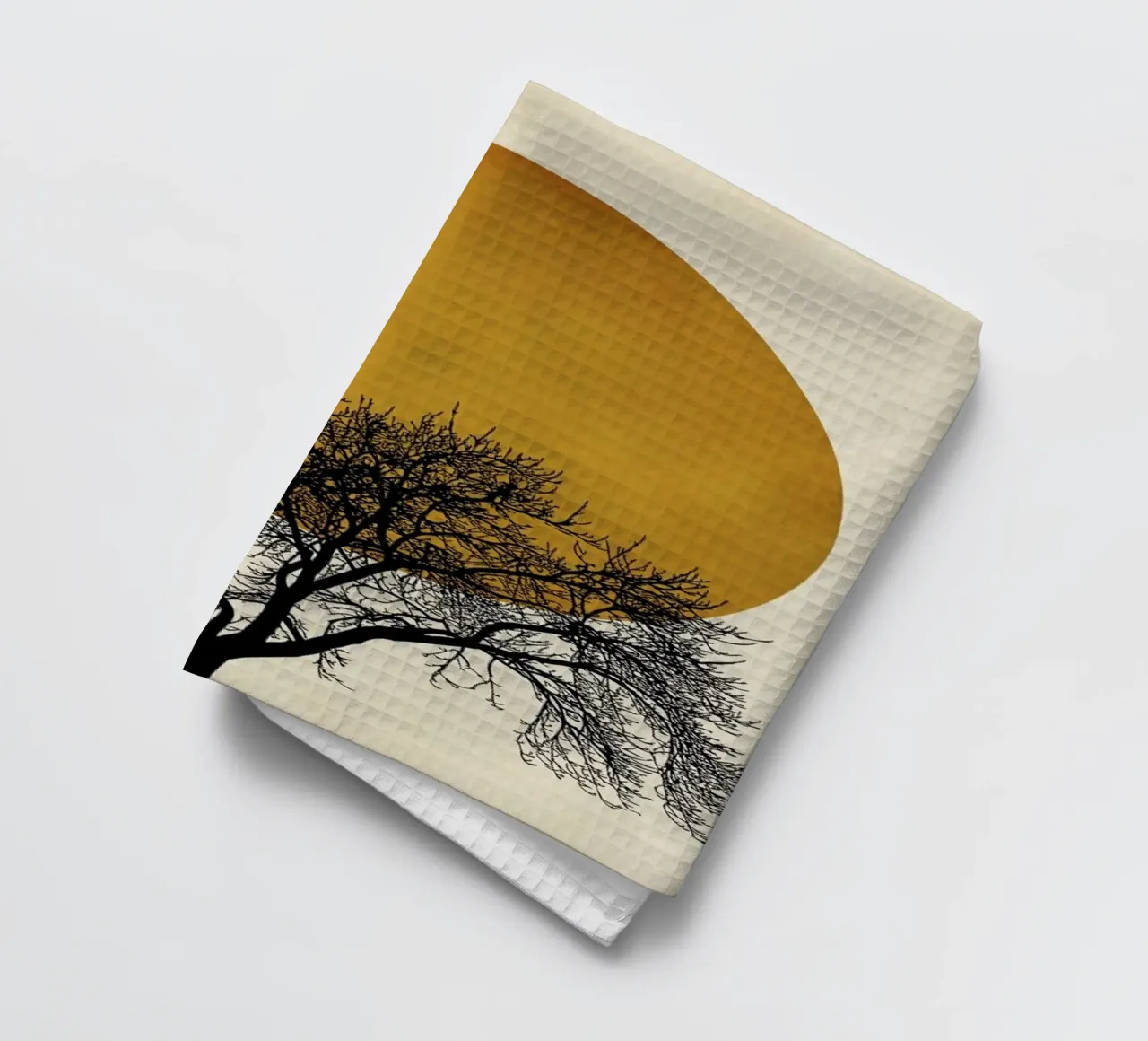 Wintermorgen tea towel by Kubistika