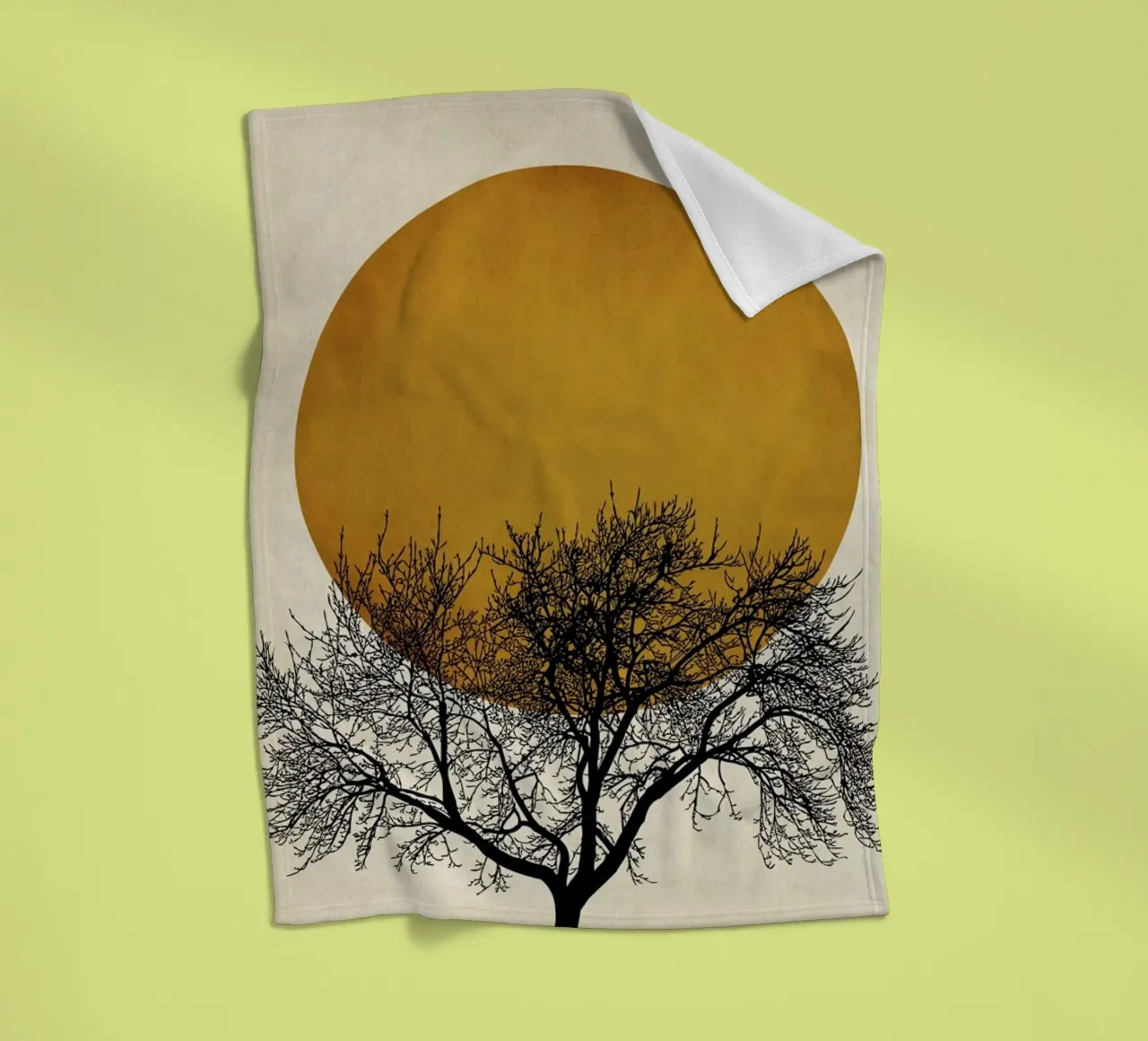 Wintermorgen fleece blanket by Kubistika