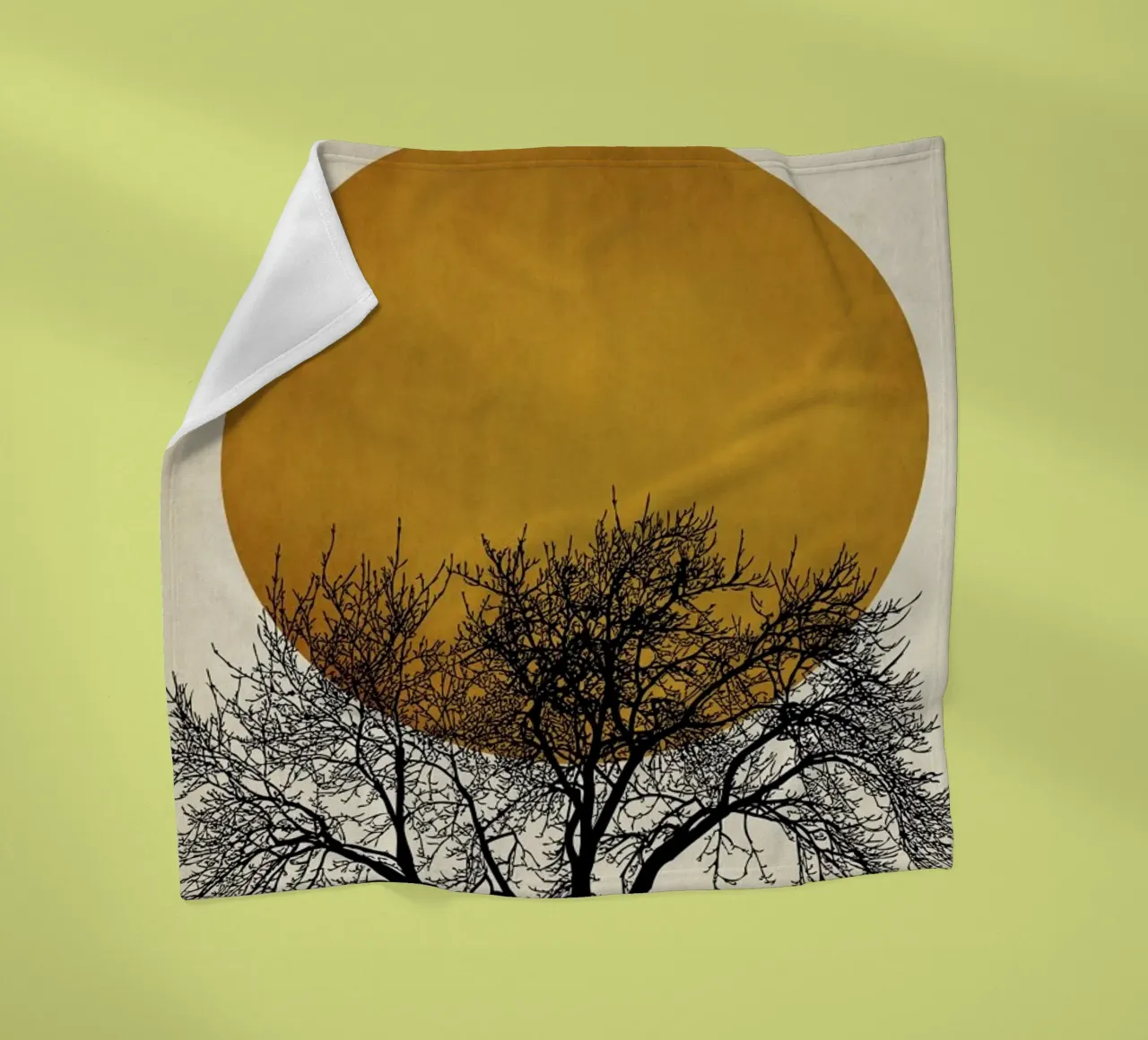 Wintermorgen fleece blanket by Kubistika