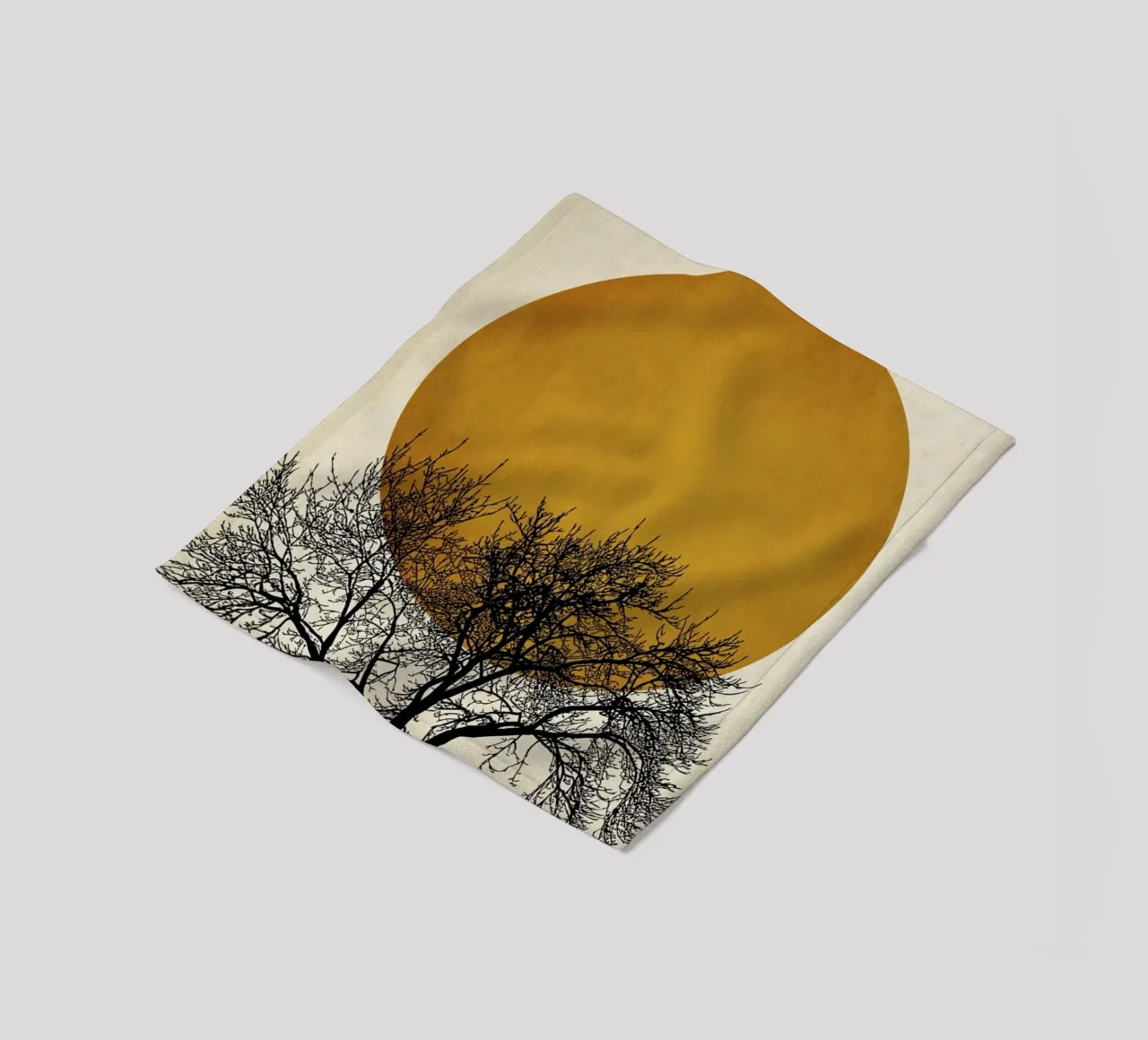 Wintermorgen fleece blanket by Kubistika