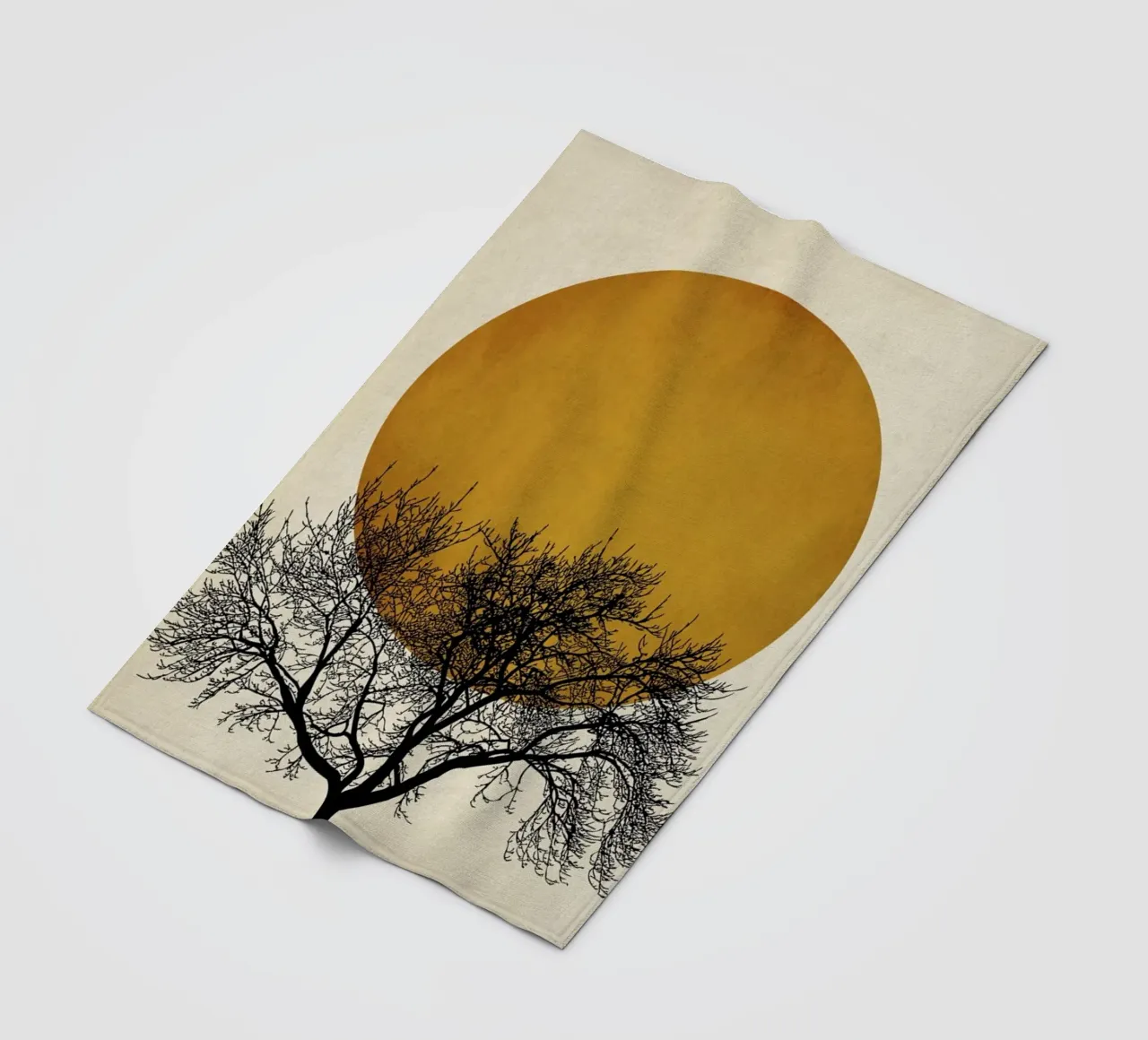 Wintermorgen fleece blanket by Kubistika