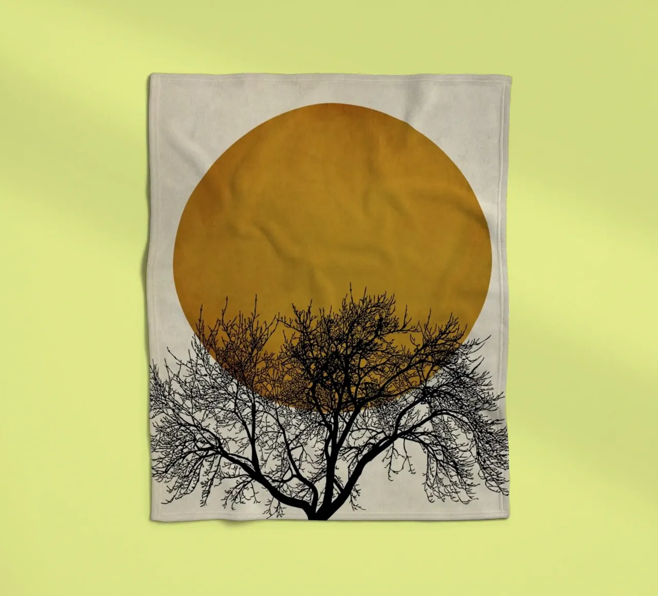 Wintermorgen fleece blanket by Kubistika