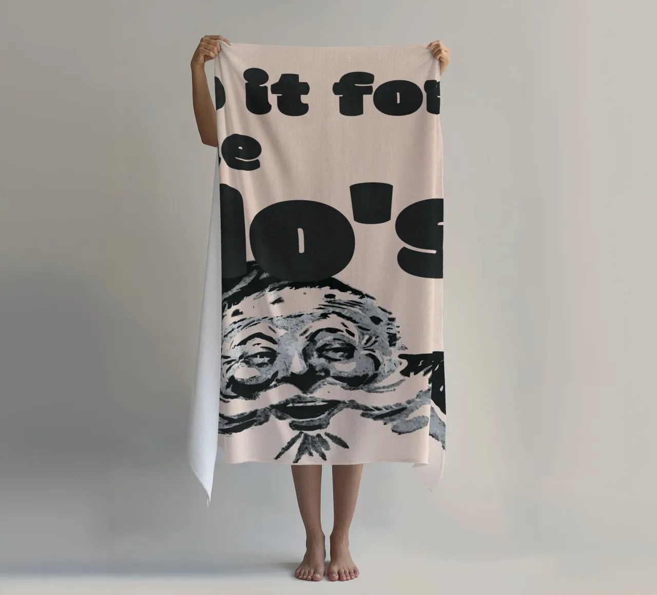 Retro Christmas Santa Print - „do it for the Ho’s” Poster telo mare da ChristmasMooodz