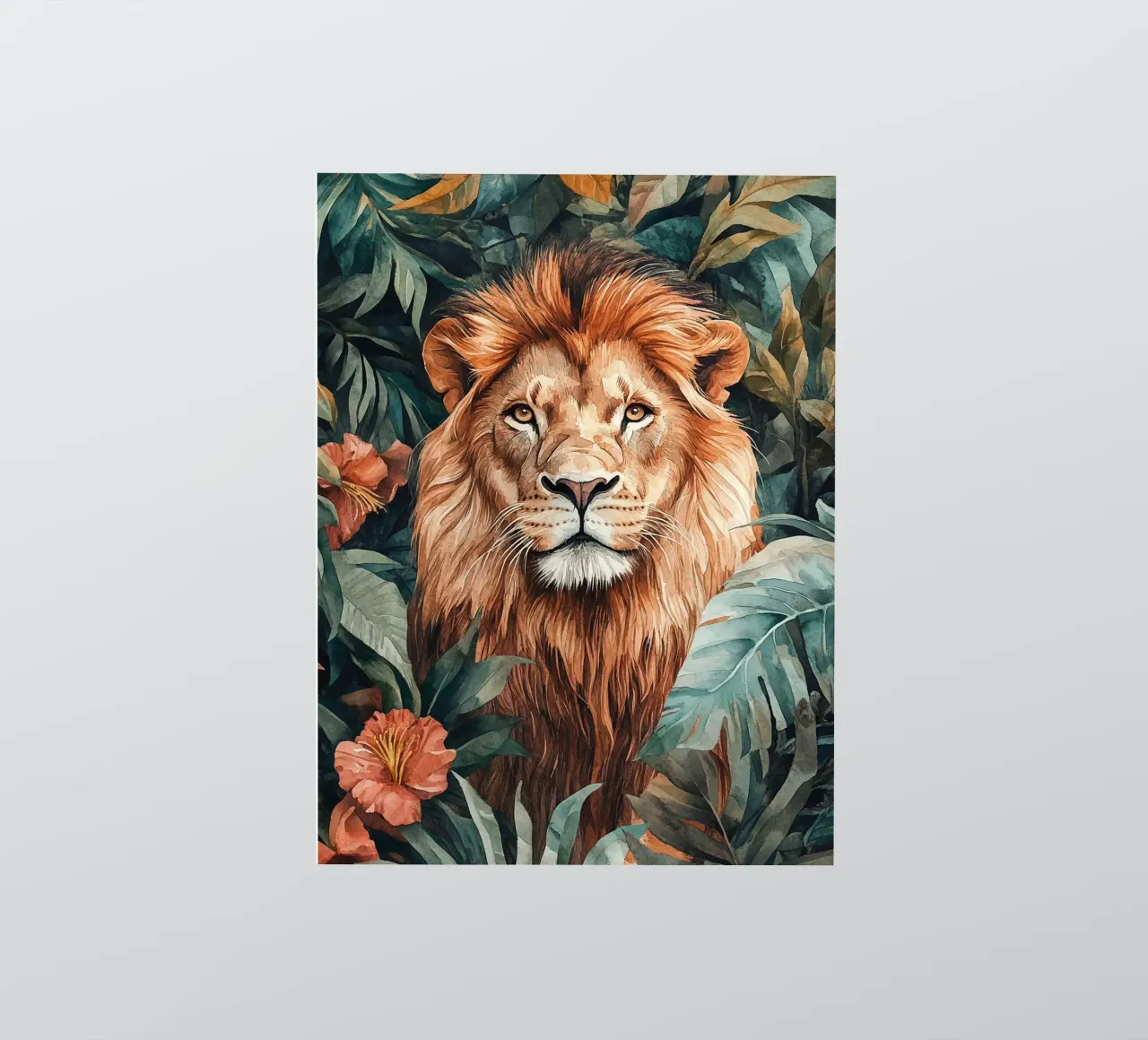 Lion Forest Leaves sticker by Mateo