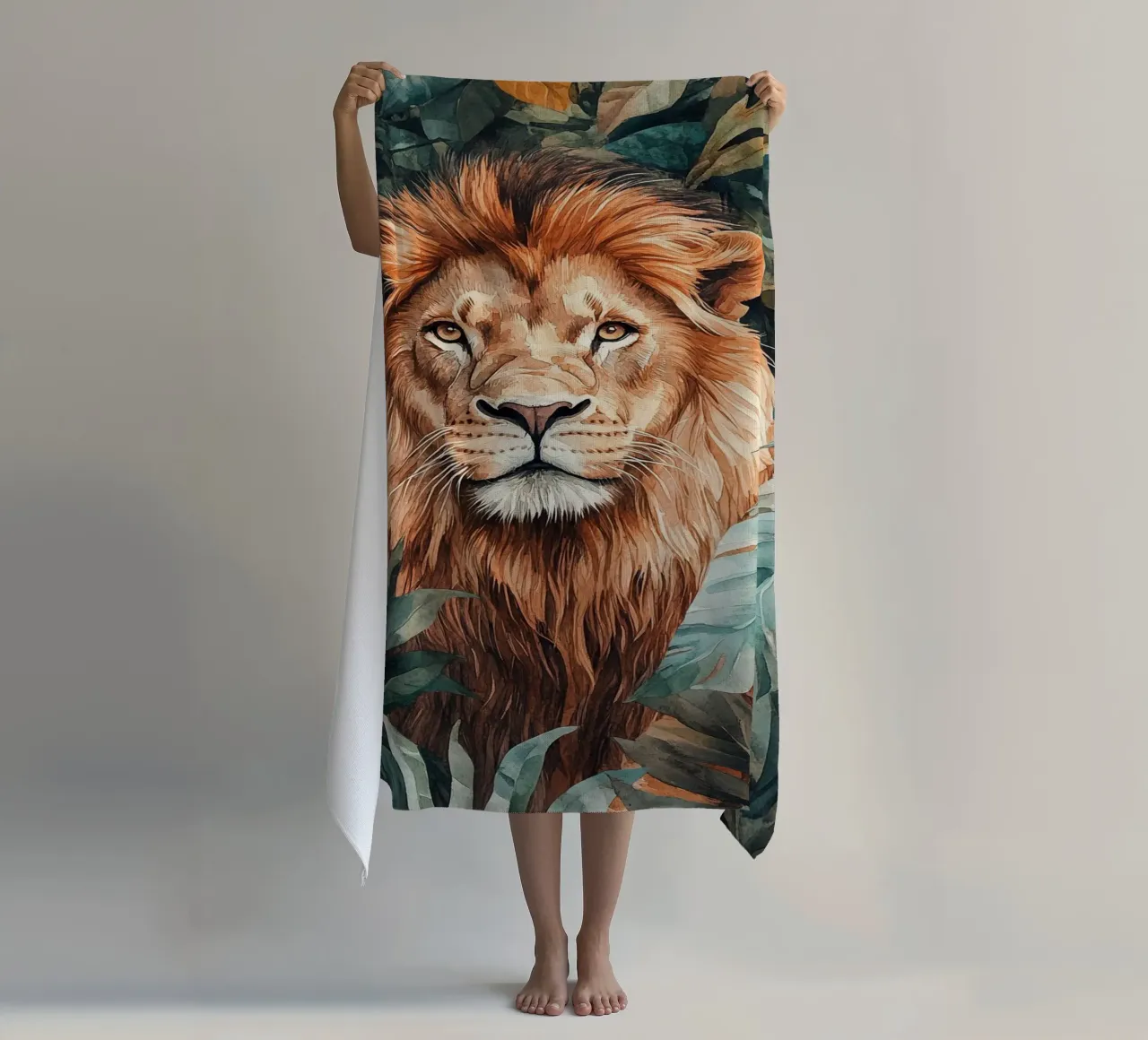 Lion Forest Leaves telo mare da Mateo