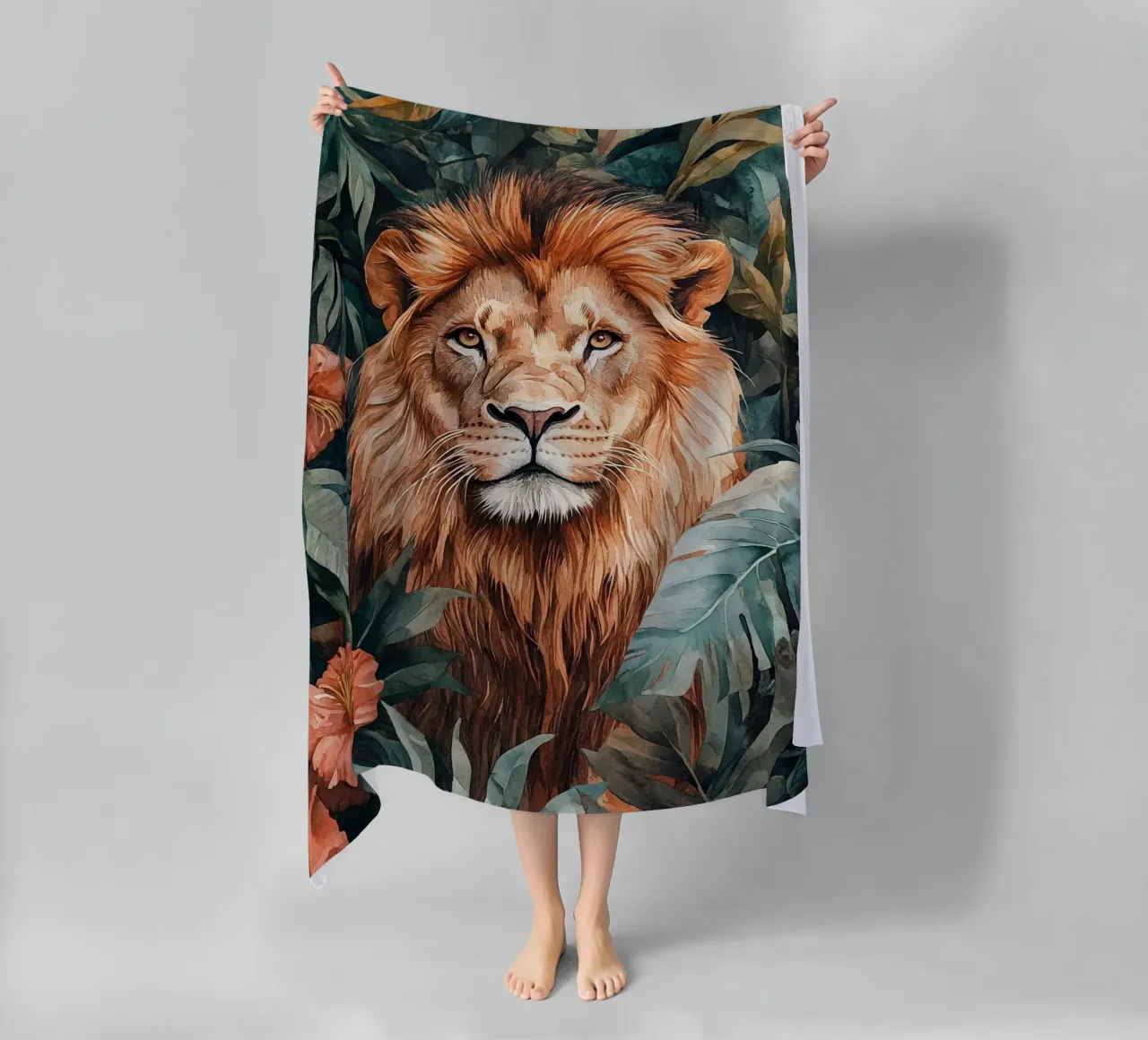 Lion Forest Leaves telo mare da Mateo