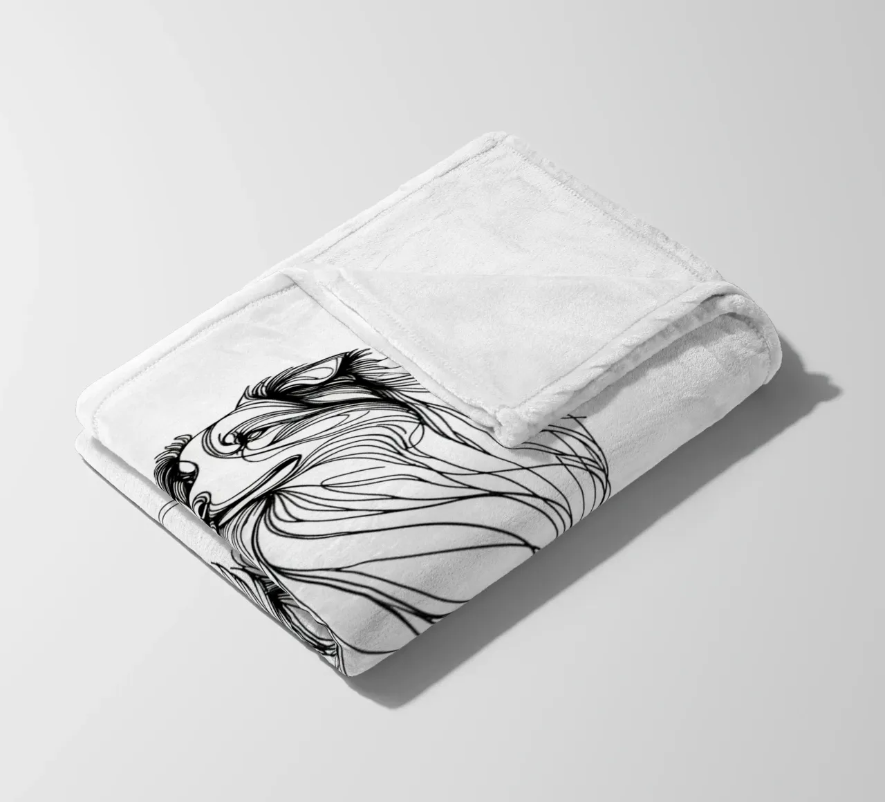 Chien de berger australien Dessin au trait plaid polaire de WijdevenDesign